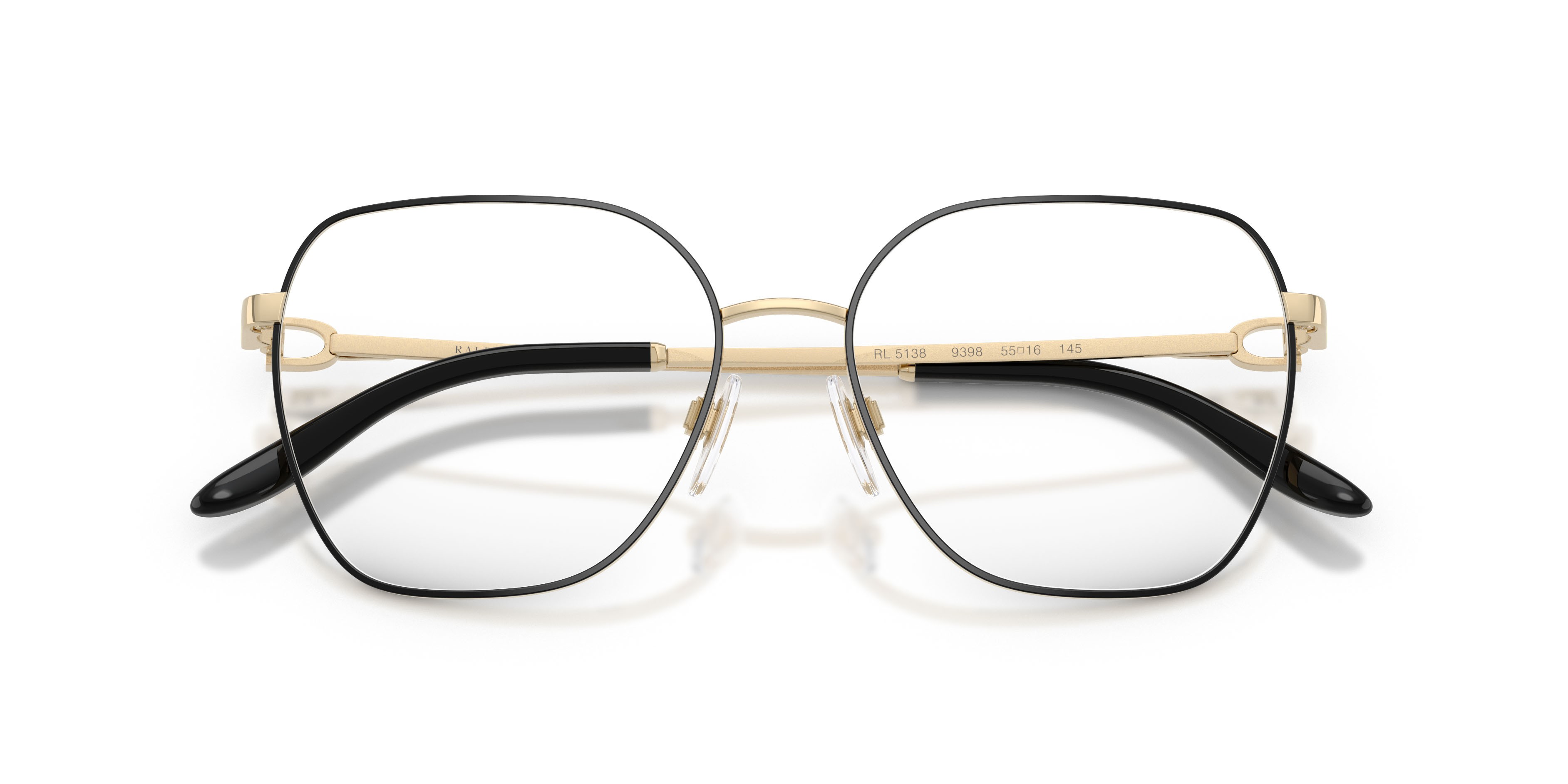 Occhiali da vista Ralph Lauren RL 5138 (9398) colore nero/oro pallido forma quadrato lenti lente demo
