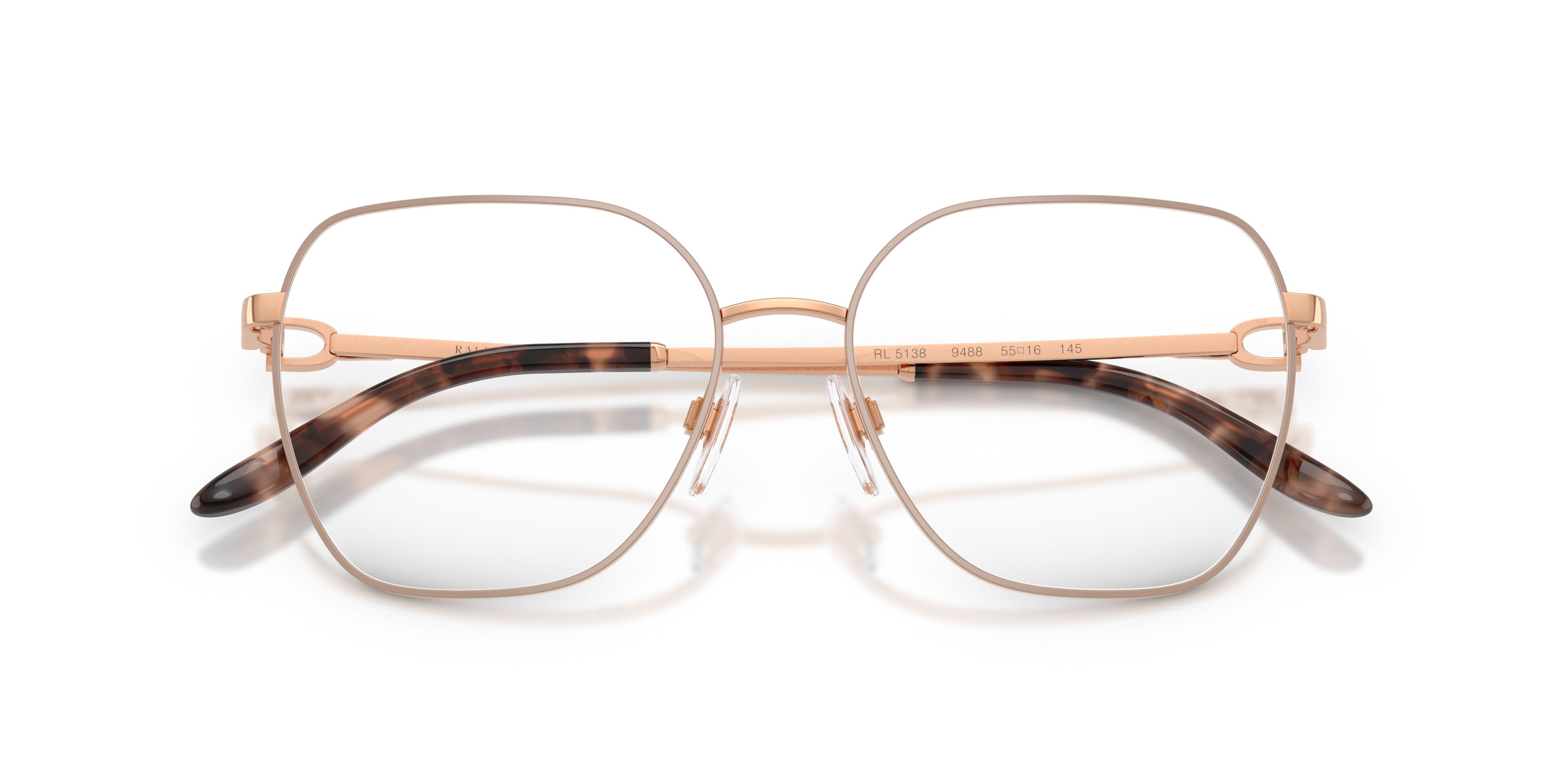 Occhiali da vista Ralph Lauren RL 5138 (9488) colore rosa cipria/oro rose forma quadrato lenti lente demo
