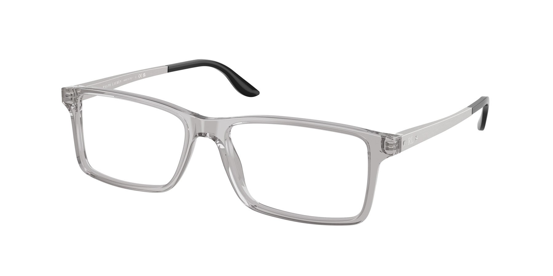 Eyeglasses Ralph Lauren RL 6128 (5111) color grigio trasparente shape rectangle lenses lente demo