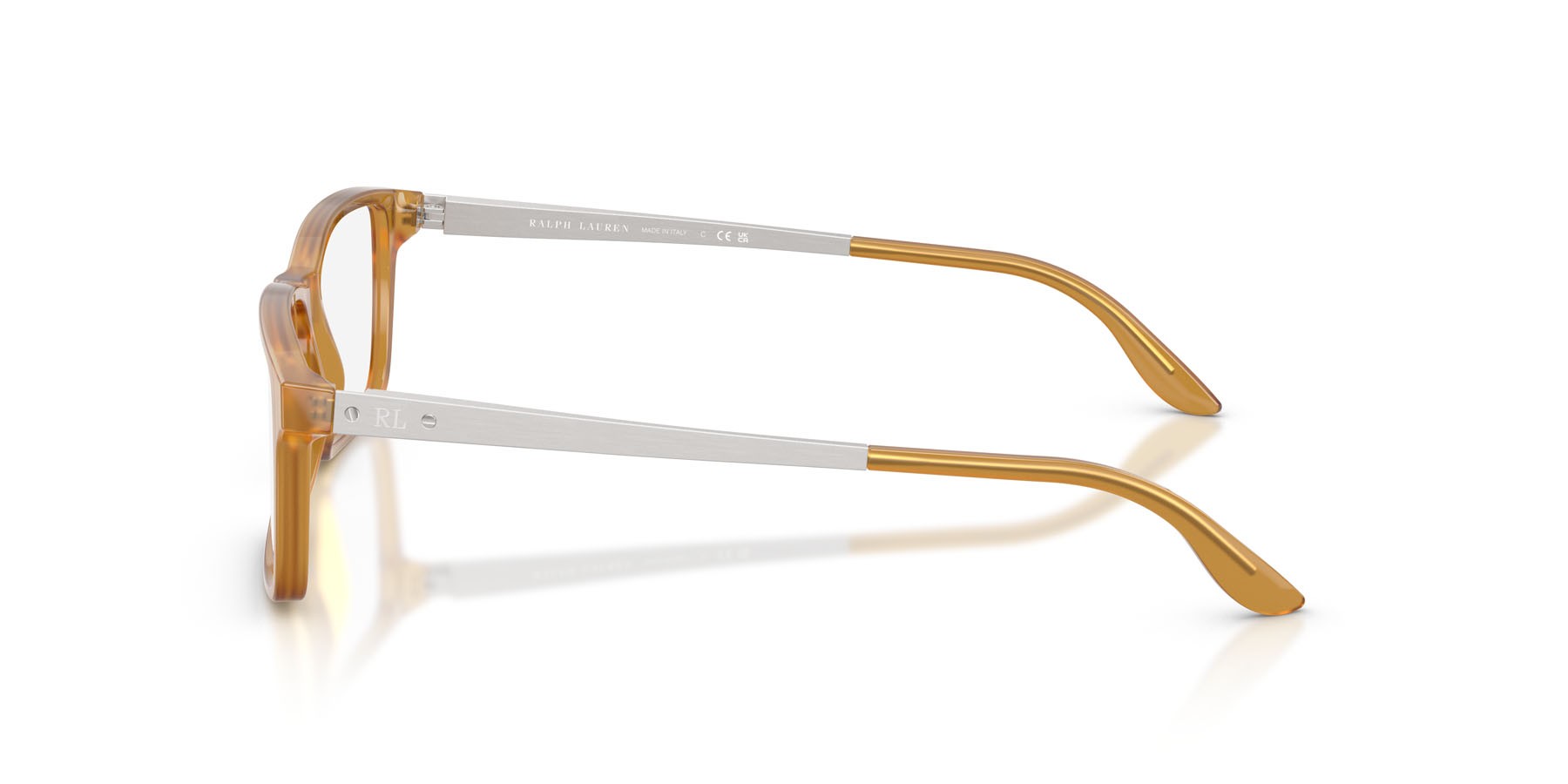 Eyeglasses Ralph Lauren RL 6128 (5275) color miele opalino shape rectangle lenses lente demo