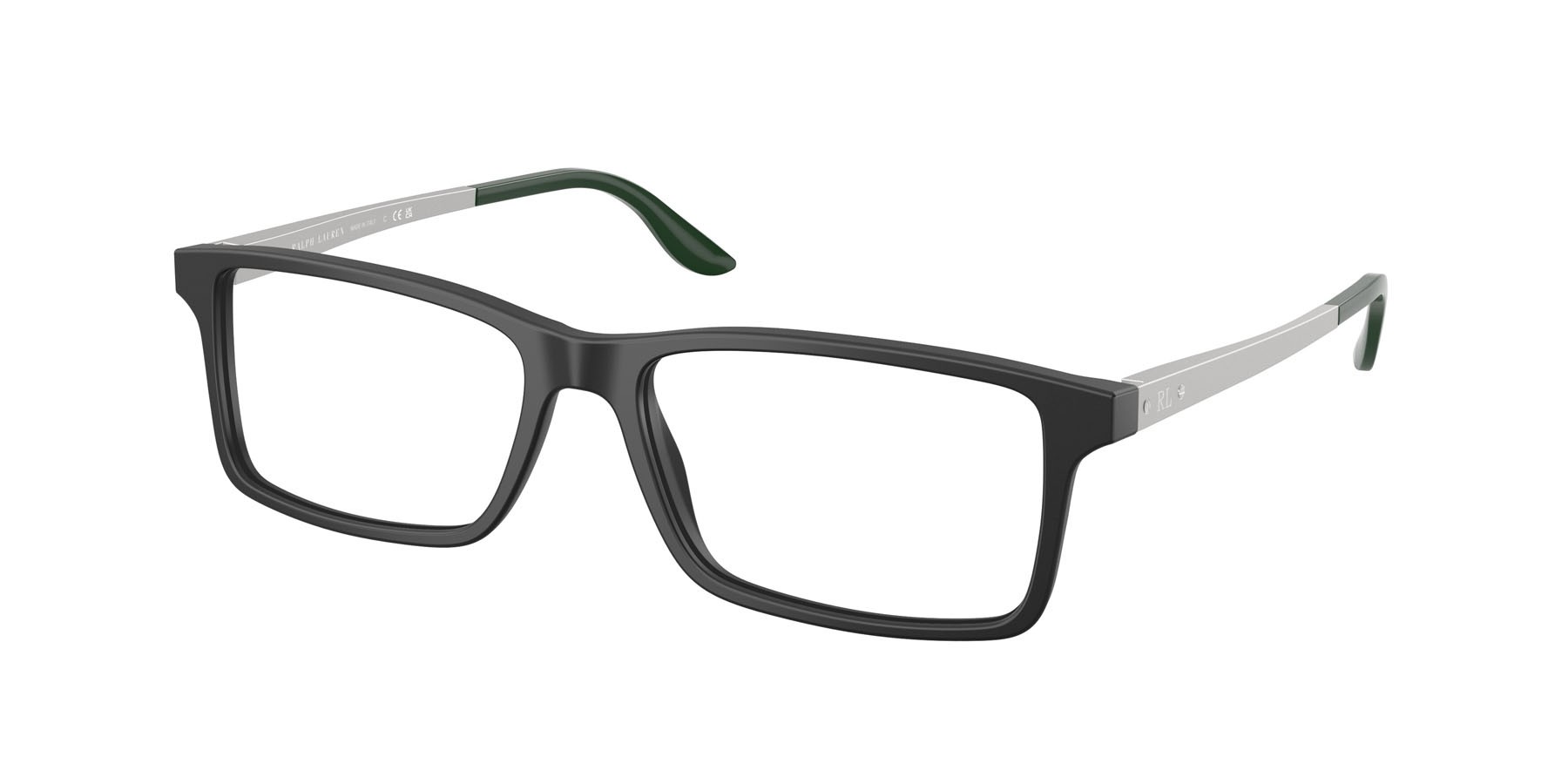 Eyeglasses Ralph Lauren RL 6128 (5514) color nero opaco shape rectangle lenses lente demo