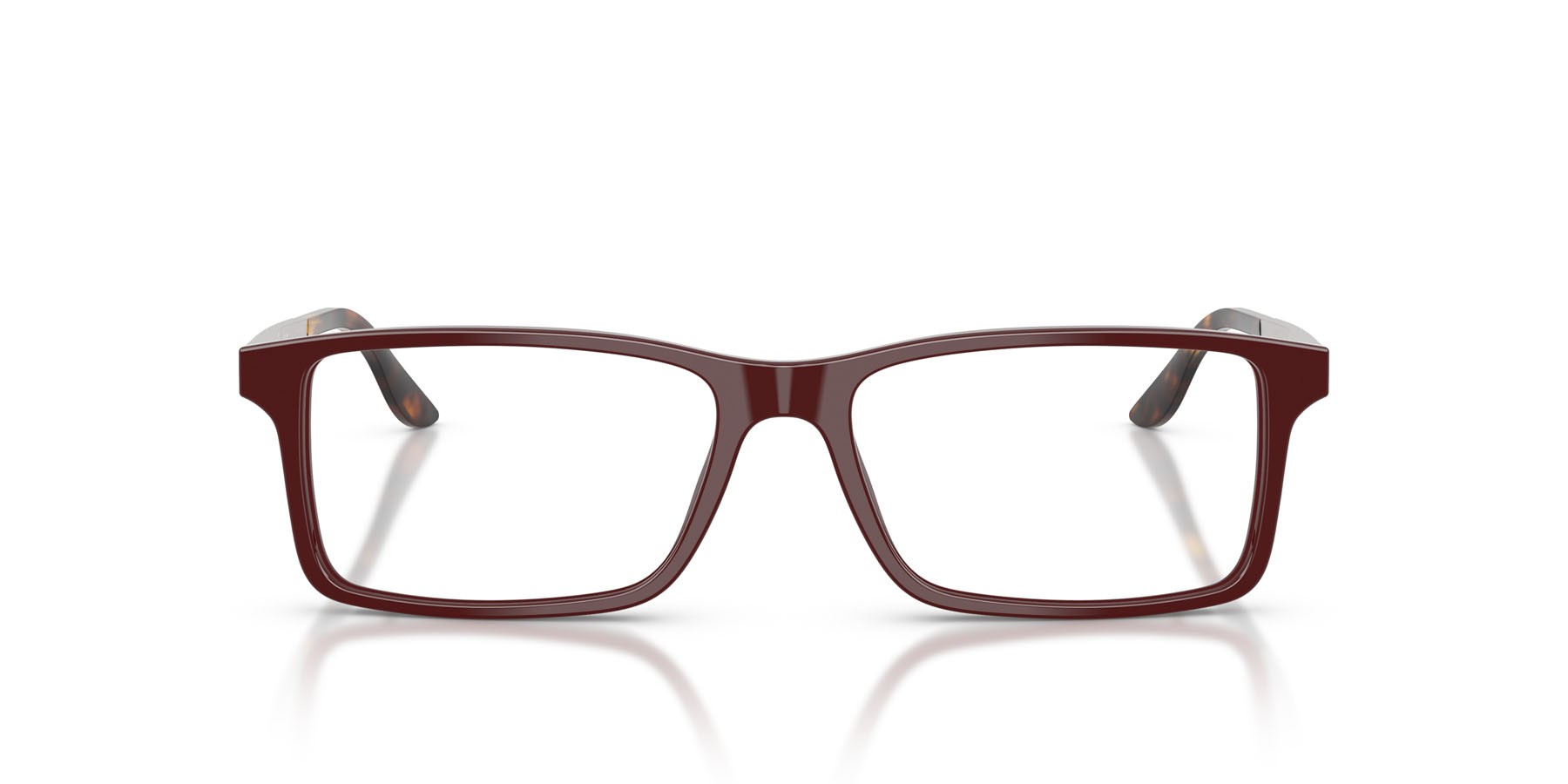 Eyeglasses Ralph Lauren RL 6128 (6311) color rosso tinta unita shape rectangle lenses lente demo