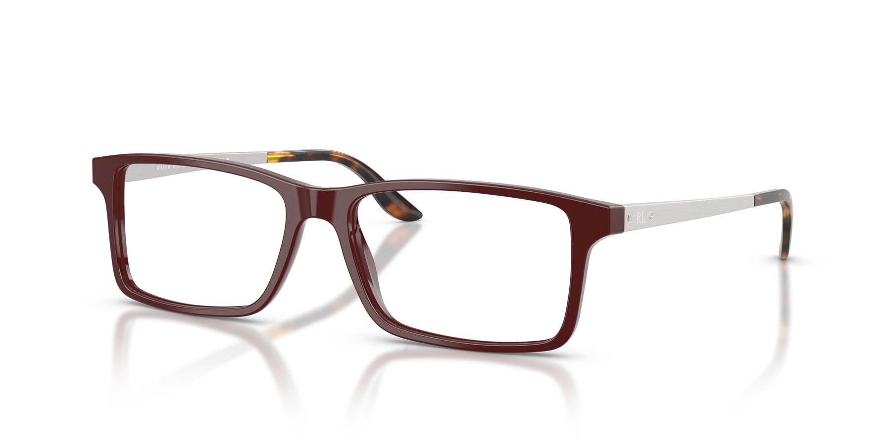Eyeglasses Ralph Lauren RL 6128 (6311) color rosso tinta unita shape rectangle lenses lente demo