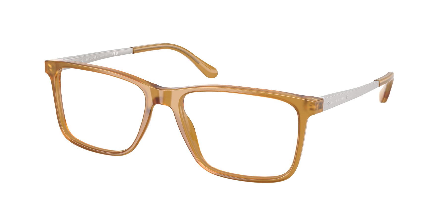 Occhiali da vista Ralph Lauren RL 6133 (5275) colore miele opalino forma rettangolare lenti lente demo