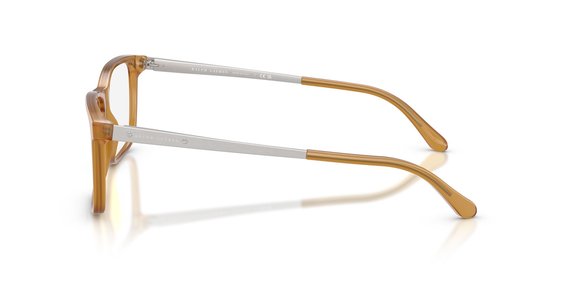 Occhiali da vista Ralph Lauren RL 6133 (5275) colore miele opalino forma rettangolare lenti lente demo