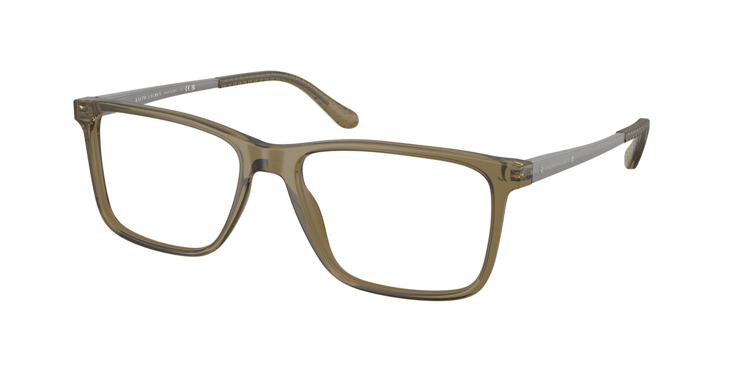 Occhiali da vista Ralph Lauren RL 6133 (5854) colore kaki opalino opaco forma rettangolare lenti lente demo