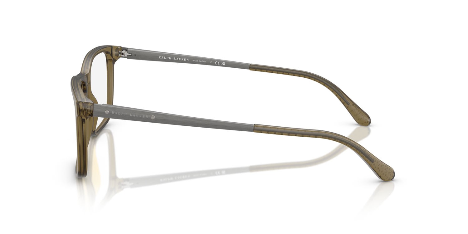 Occhiali da vista Ralph Lauren RL 6133 (5854) colore kaki opalino opaco forma rettangolare lenti lente demo