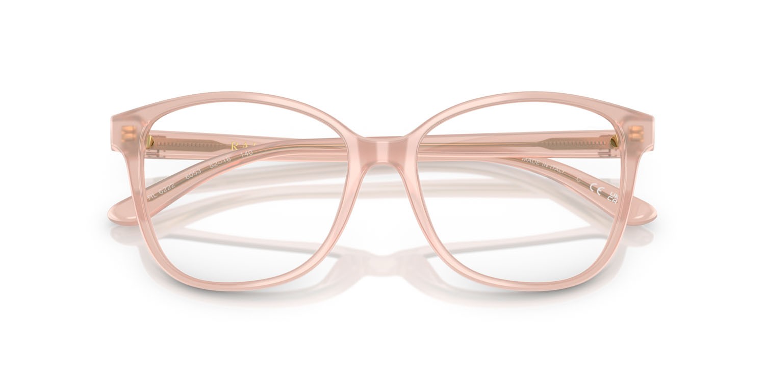 Eyeglasses Ralph Lauren RL 6222 (6053) color rosa opalescente shape cat eye lenses lente demo