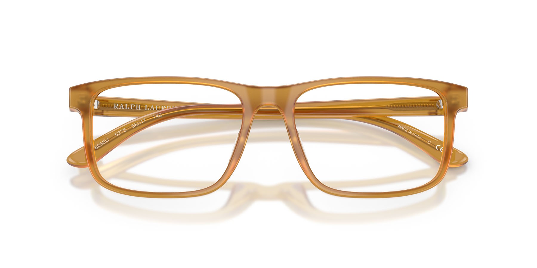 Eyeglasses Ralph Lauren RL 6225U (5275) color miele opalino shape rectangle lenses lente demo