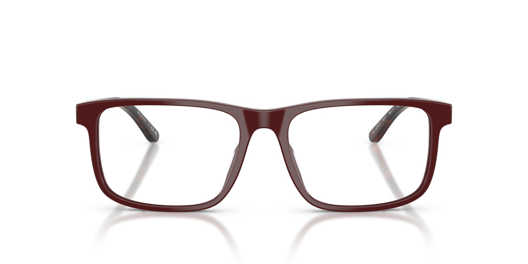 Eyeglasses Ralph Lauren RL 6225U (6311) color rosso tinta unita shape rectangle lenses lente demo