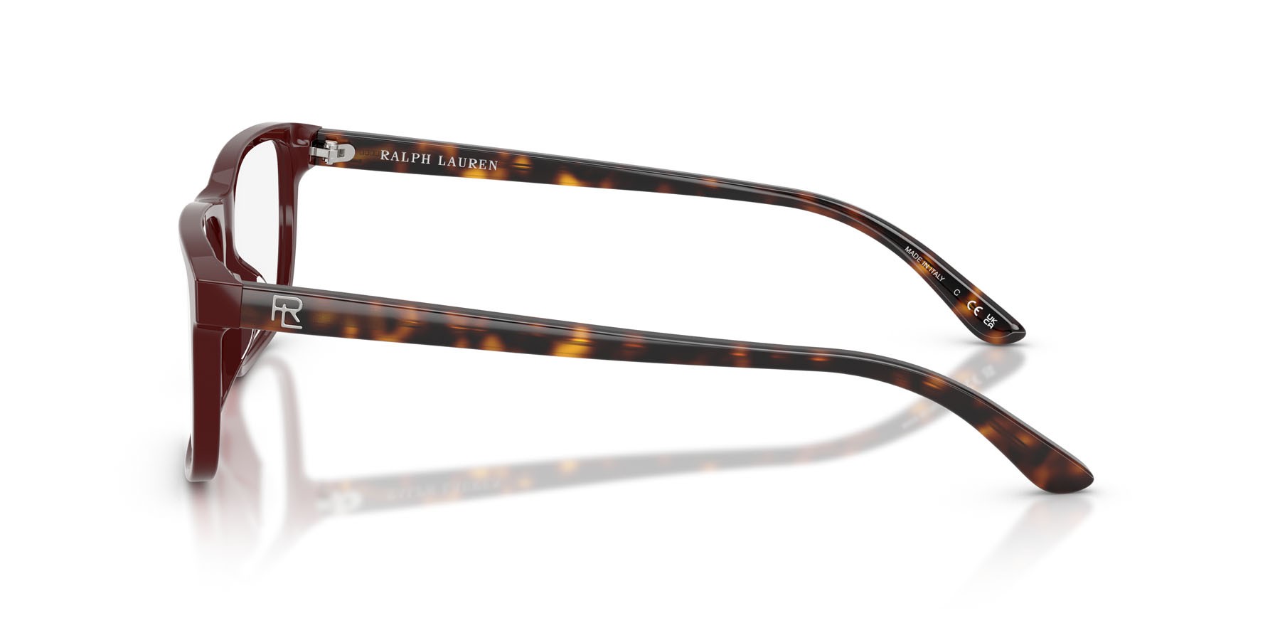 Eyeglasses Ralph Lauren RL 6225U (6311) color rosso tinta unita shape rectangle lenses lente demo