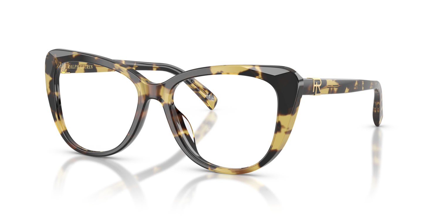 Eyeglasses Ralph Lauren RL 6232U (5004) color havana effetto maculato shape cat eye lenses lente demo