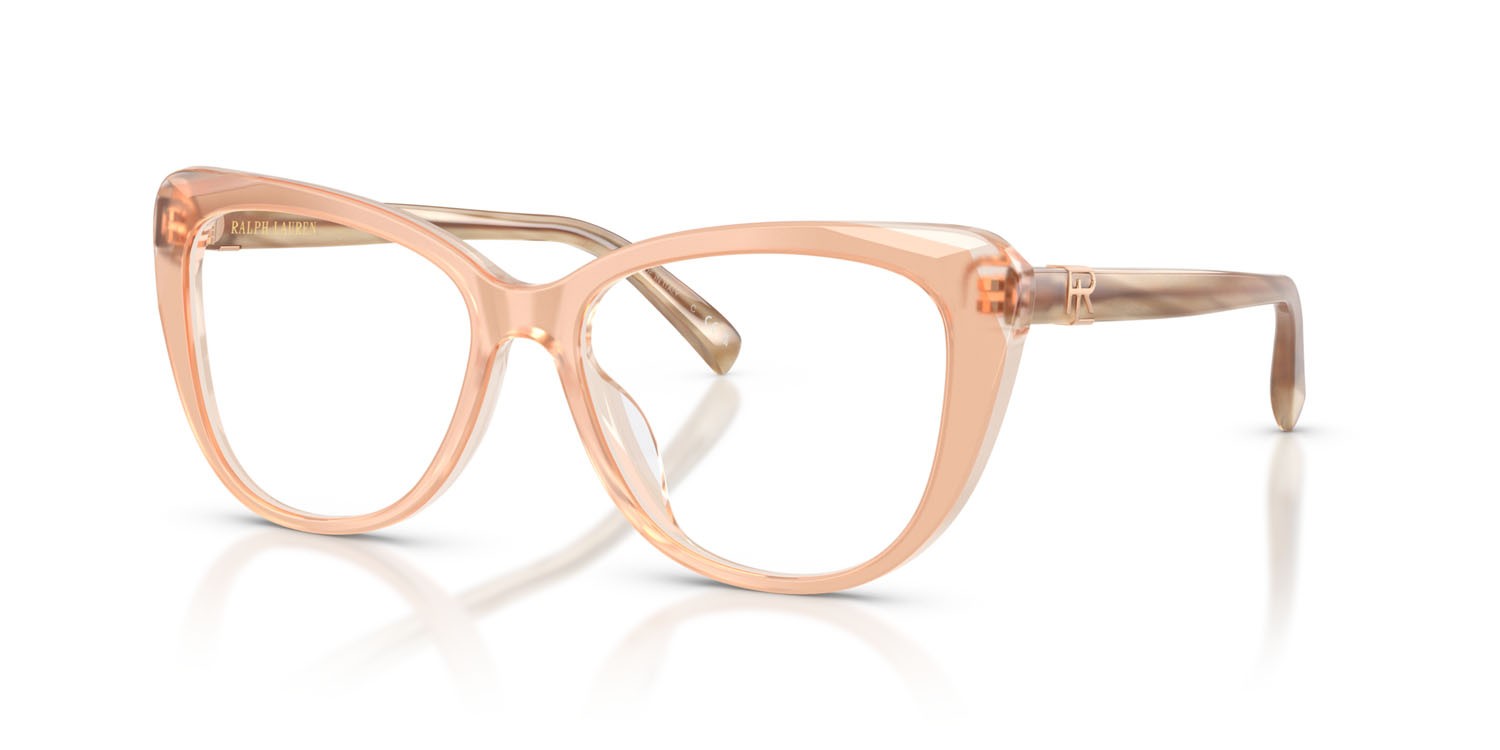Occhiali da vista Ralph Lauren RL 6232U (6110) colore rosa trasparente forma cat eye lenti lente demo