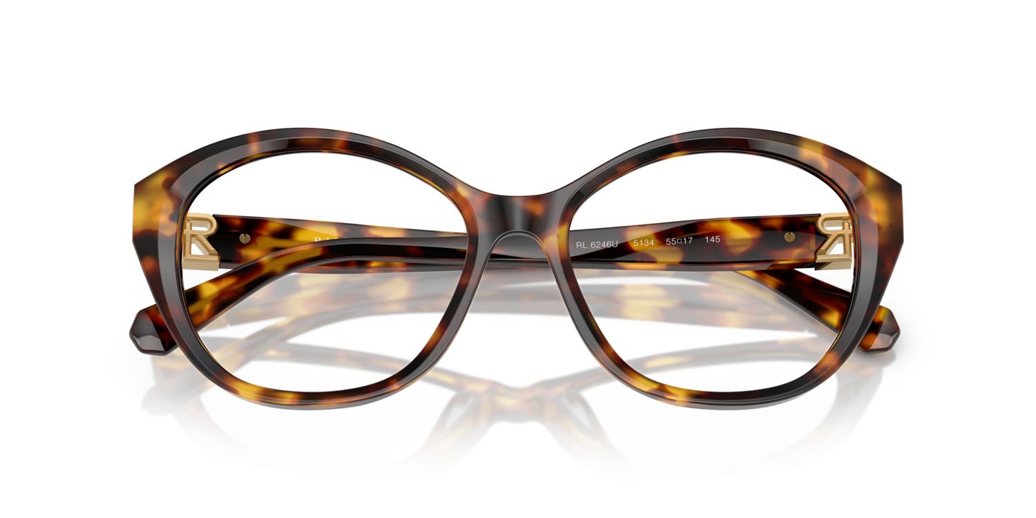 Eyeglasses Ralph Lauren RL 6246U (5134) color havana anticato shape butterfly lenses lente demo