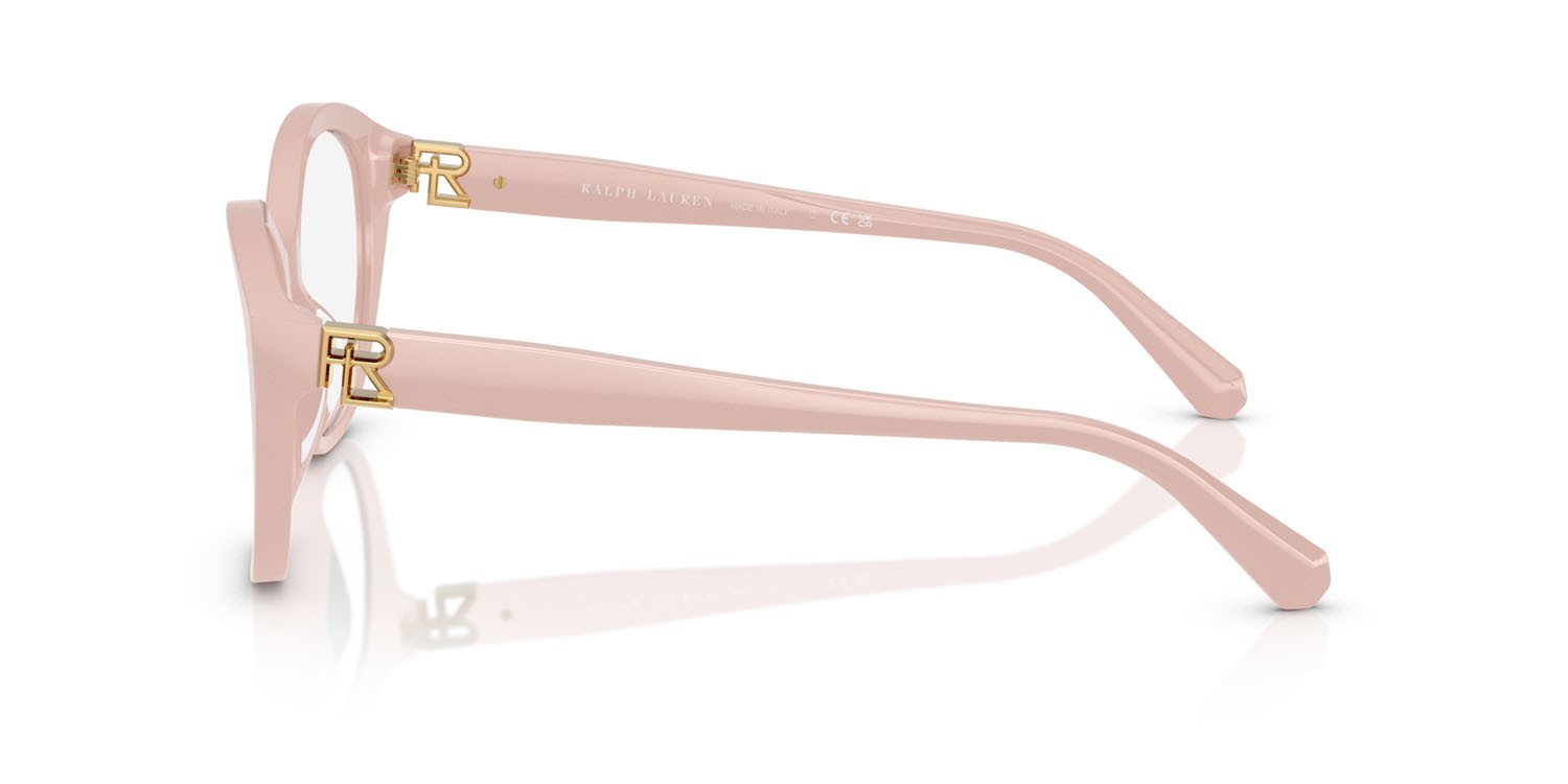 Occhiali da vista Ralph Lauren RL 6246U (6053) colore rosa tinta unita forma farfalla lenti lente demo