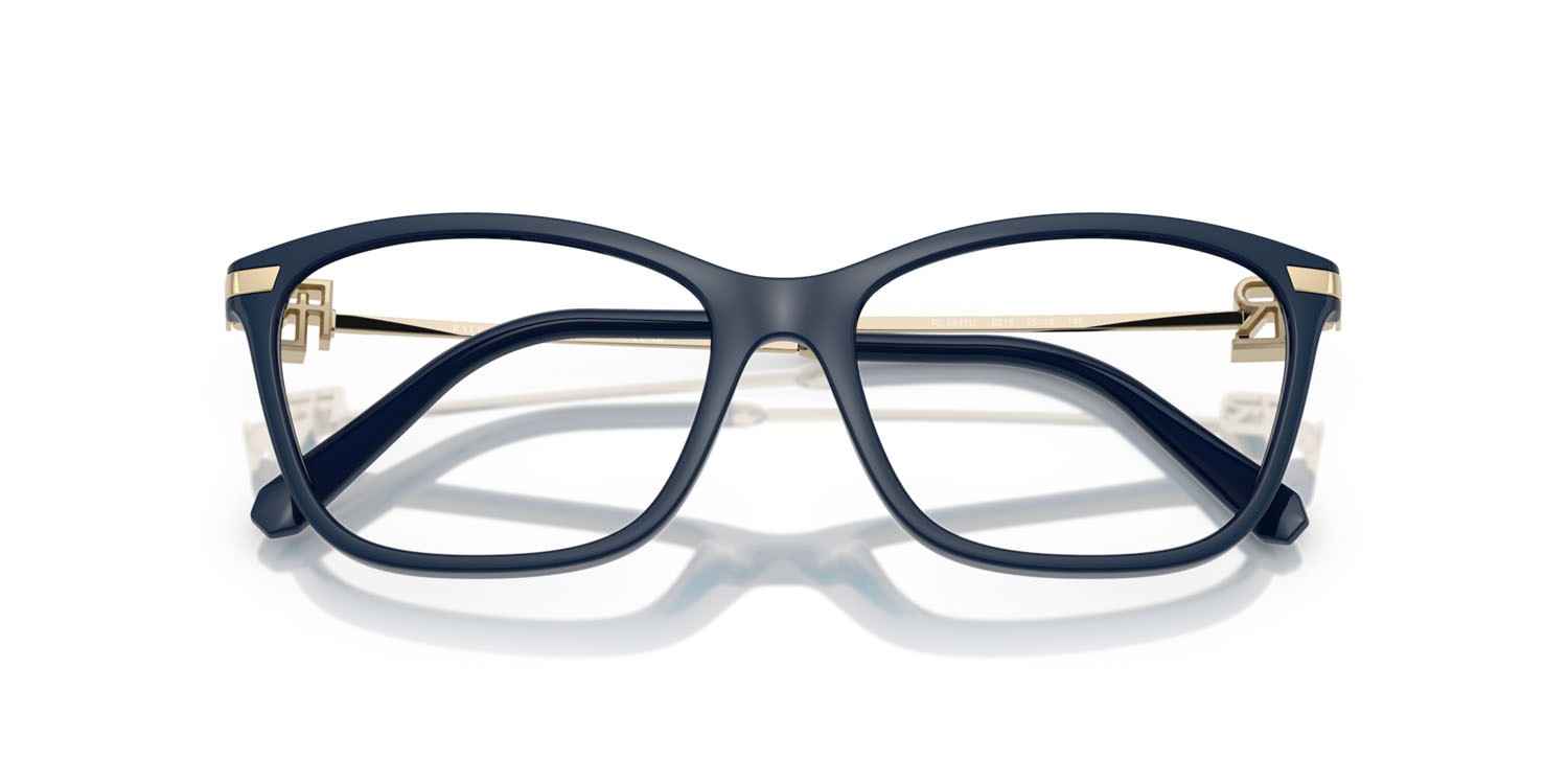 Eyeglasses Ralph Lauren RL 6247U (6215) color blu tinta unita lucido shape butterfly lenses lente demo