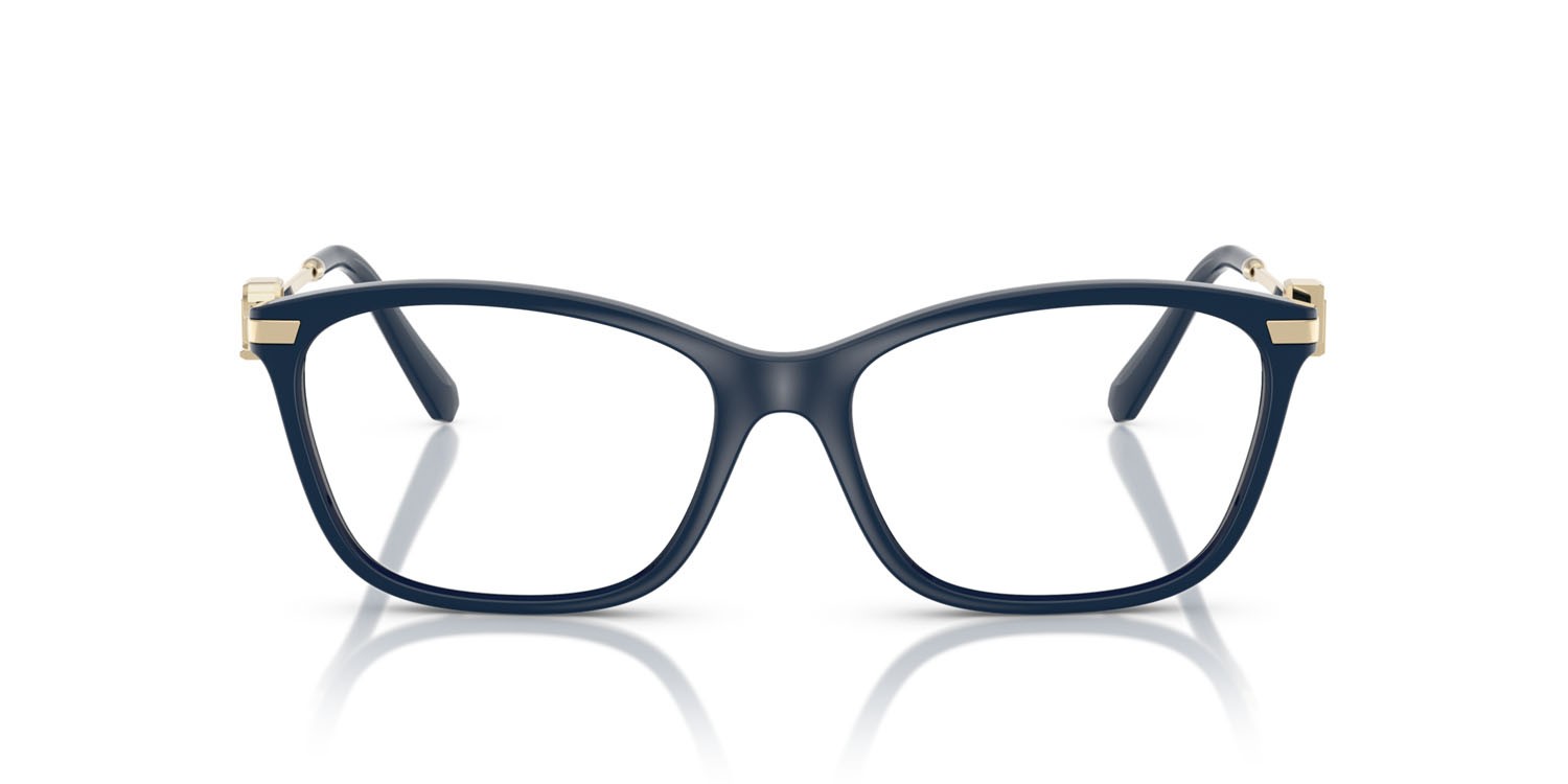 Eyeglasses Ralph Lauren RL 6247U (6215) color blu tinta unita lucido shape butterfly lenses lente demo