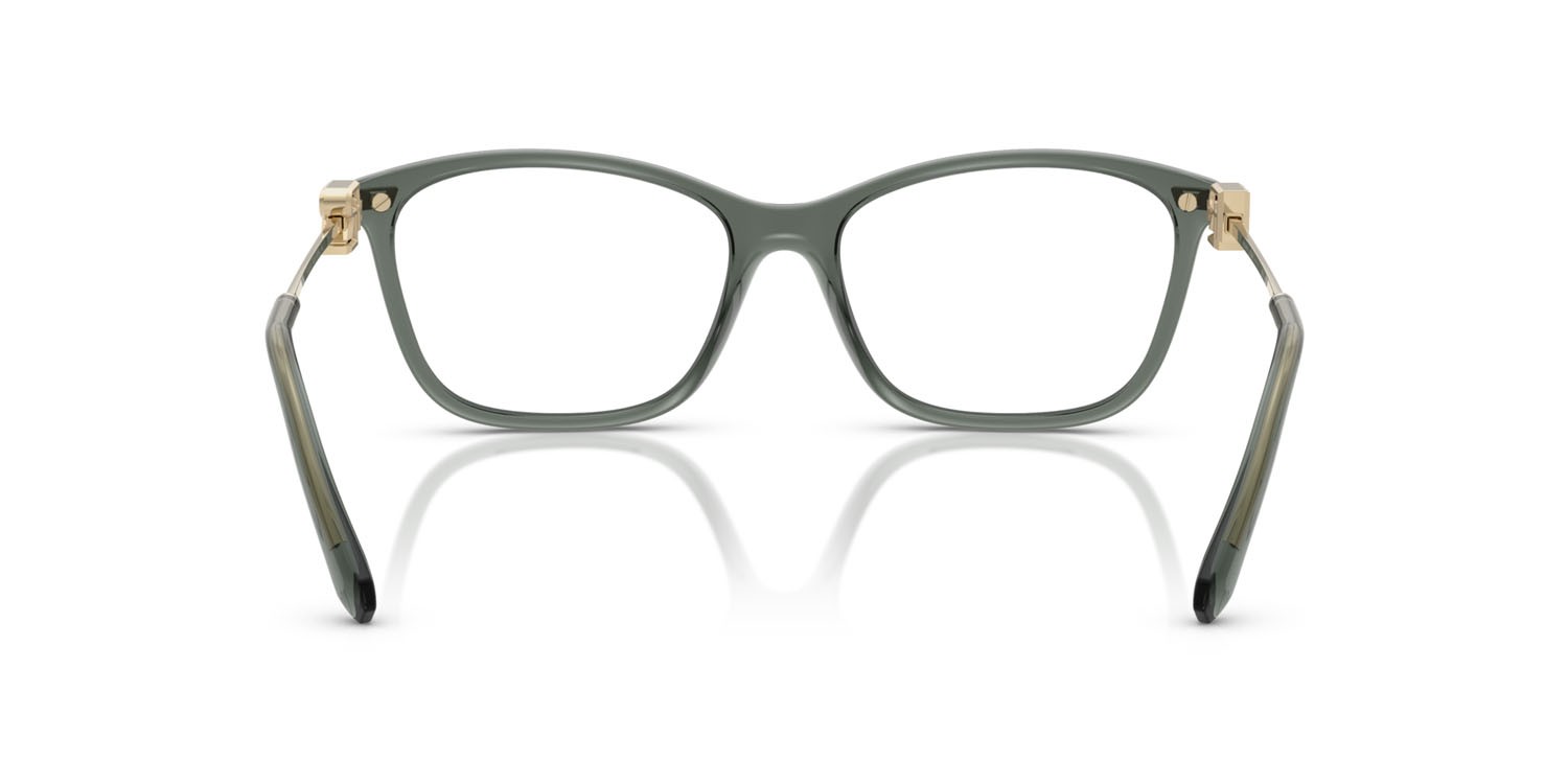 Eyeglasses Ralph Lauren RL 6247U (6216) color verde militare trasparente lucido shape butterfly lenses lente demo