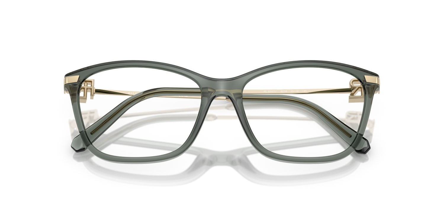 Eyeglasses Ralph Lauren RL 6247U (6216) color verde militare trasparente lucido shape butterfly lenses lente demo