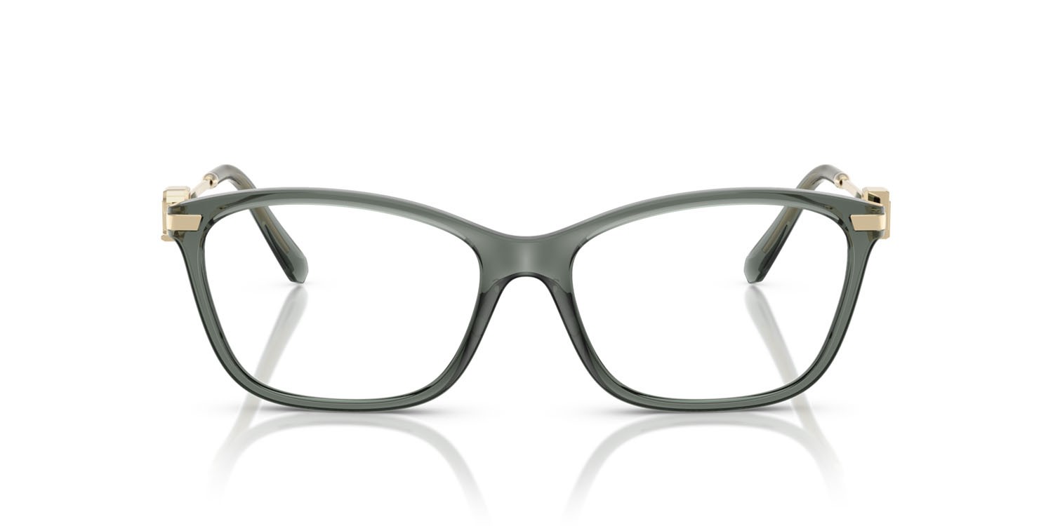 Eyeglasses Ralph Lauren RL 6247U (6216) color verde militare trasparente lucido shape butterfly lenses lente demo