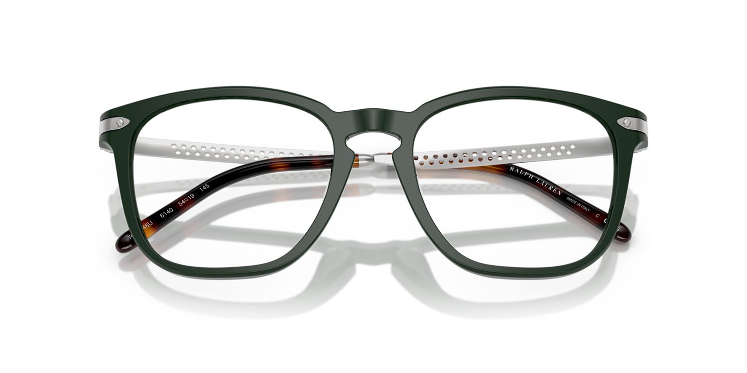 Eyeglasses Ralph Lauren RL 6248U (6140) color verde foresta shape square lenses lente demo