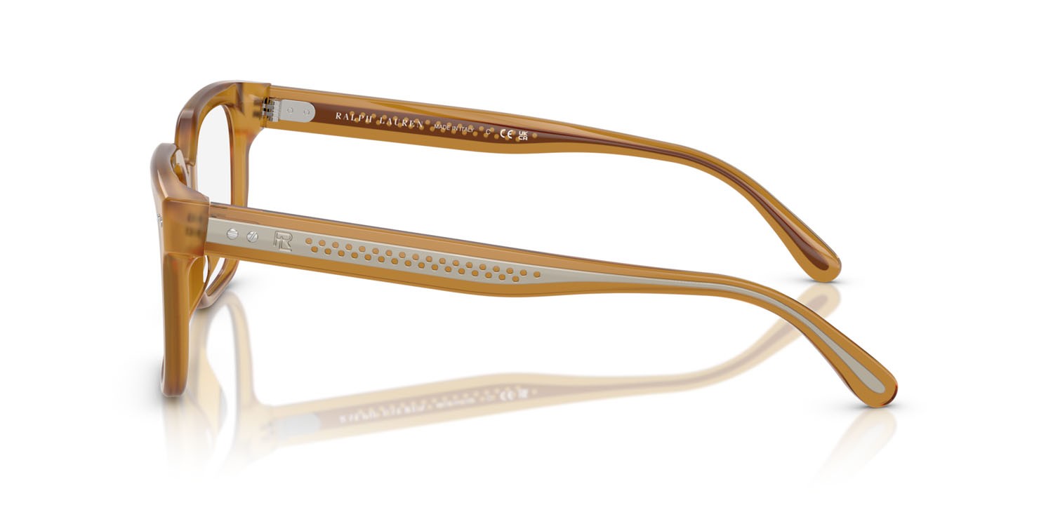 Occhiali da vista Ralph Lauren RL 6249U (5275) colore miele opalino forma rettangolare lenti lente demo