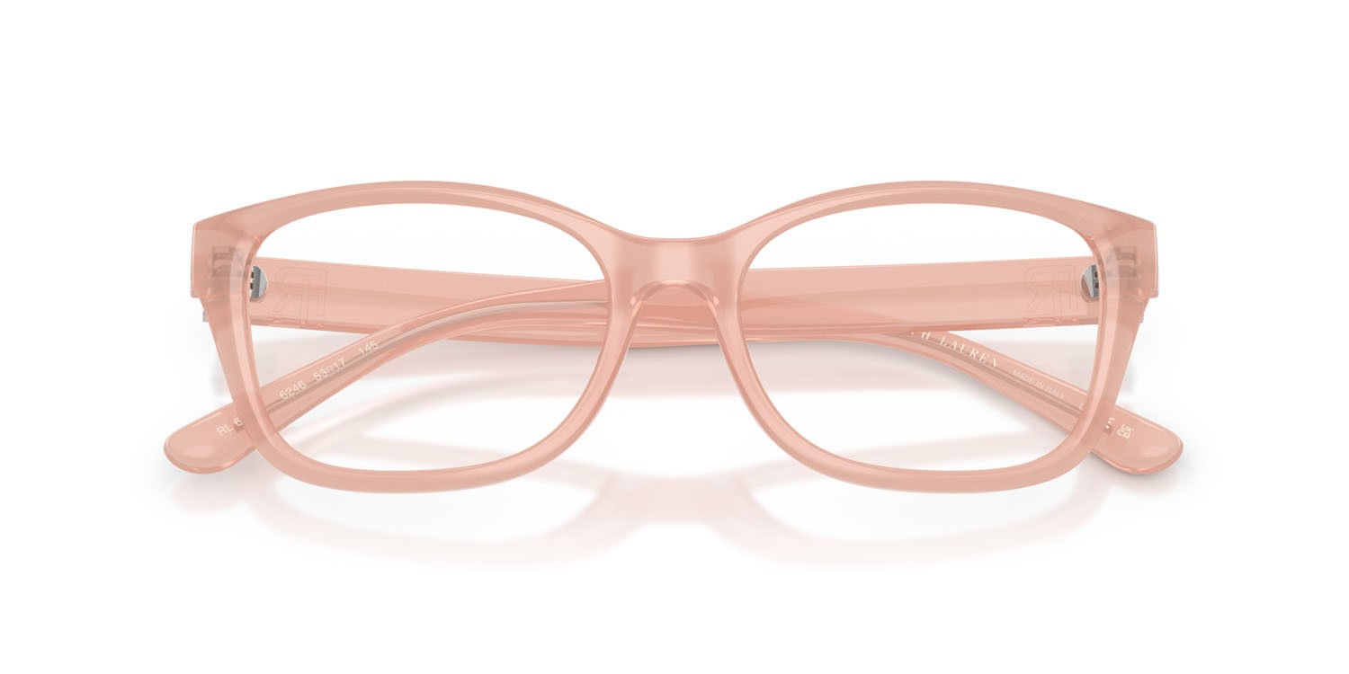 Eyeglasses Ralph Lauren RL 6252U (6246) color rosa opale shape rectangle lenses lente demo
