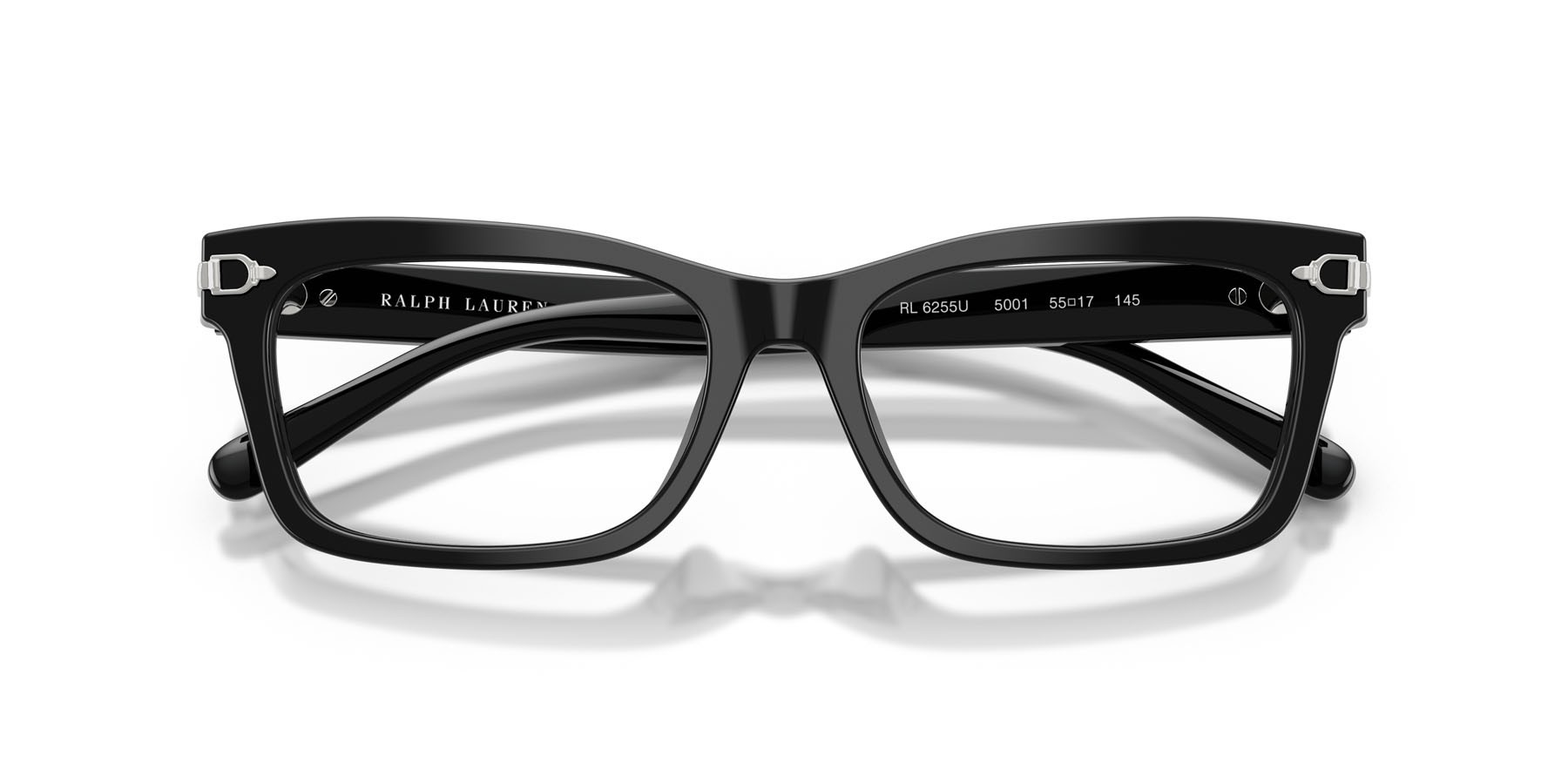 Eyeglasses Ralph Lauren RL 6255U (5001) color nero lucido shape rectangle lenses lente demo