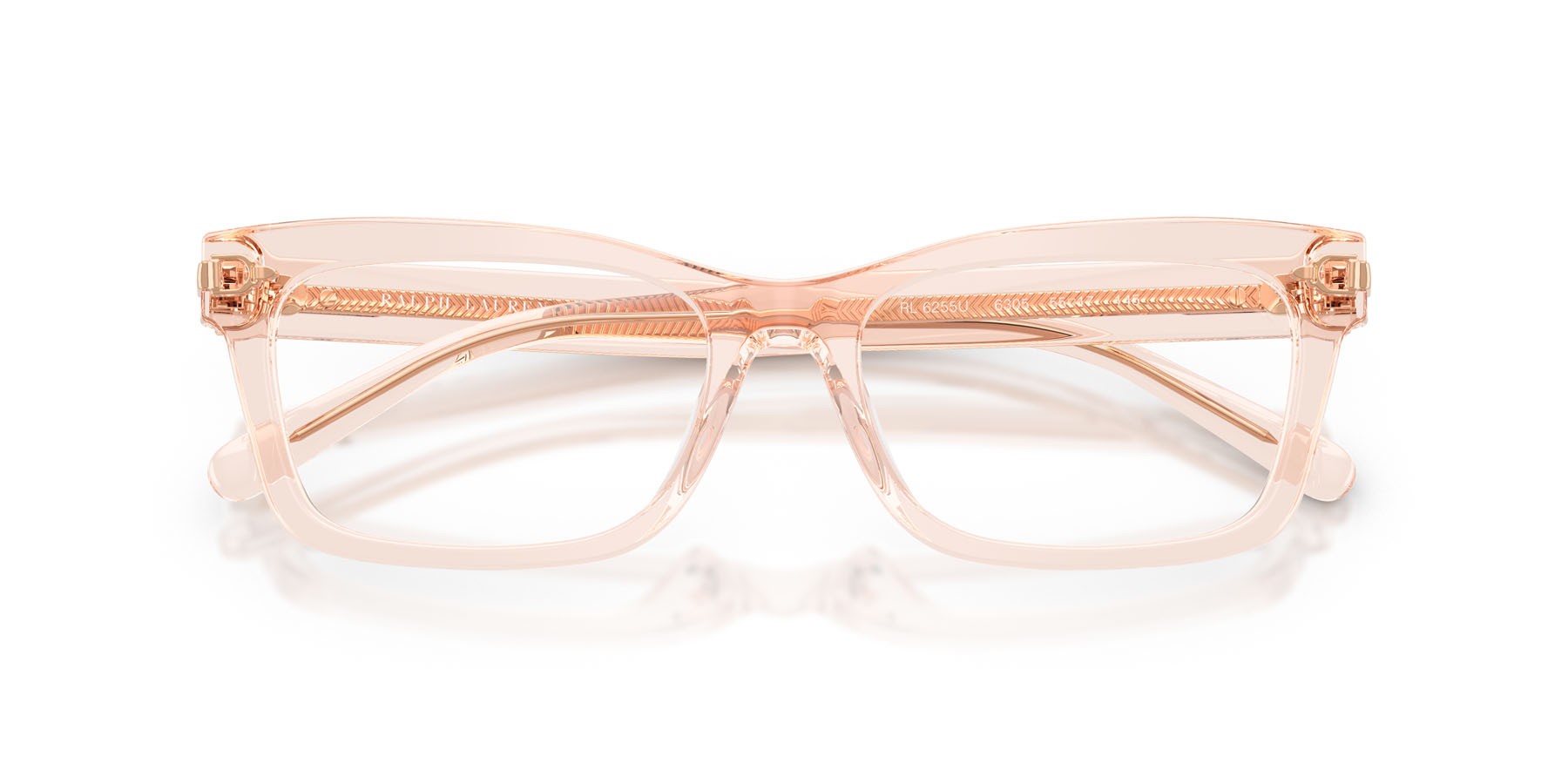 Eyeglasses Ralph Lauren RL 6255U (6305) color rosa trasparente shape rectangle lenses lente demo