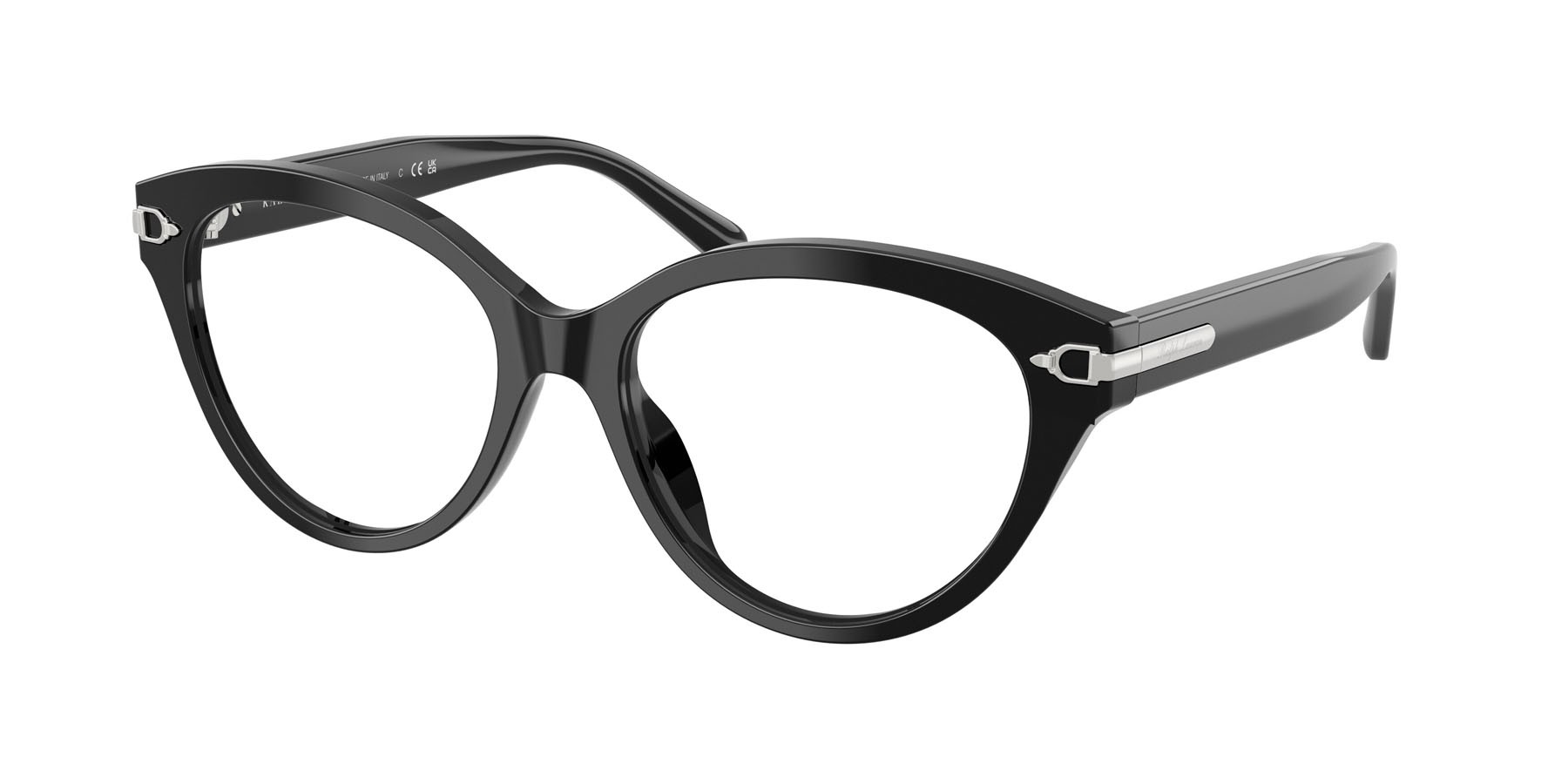 Eyeglasses Ralph Lauren RL 6256U (5001) color nero lucido shape rectangle lenses lente demo