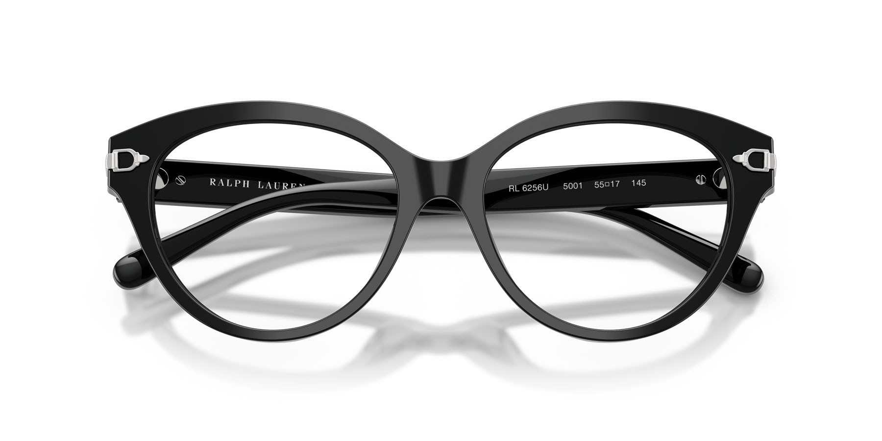 Eyeglasses Ralph Lauren RL 6256U (5001) color nero lucido shape rectangle lenses lente demo
