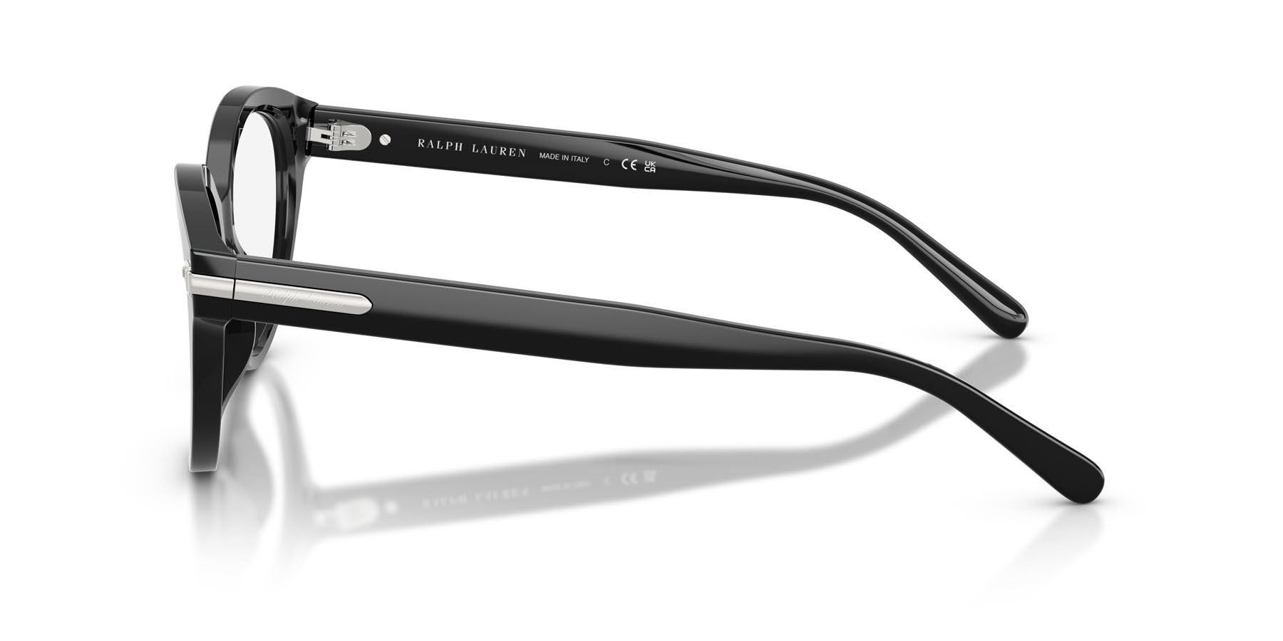 Eyeglasses Ralph Lauren RL 6256U (5001) color nero lucido shape rectangle lenses lente demo