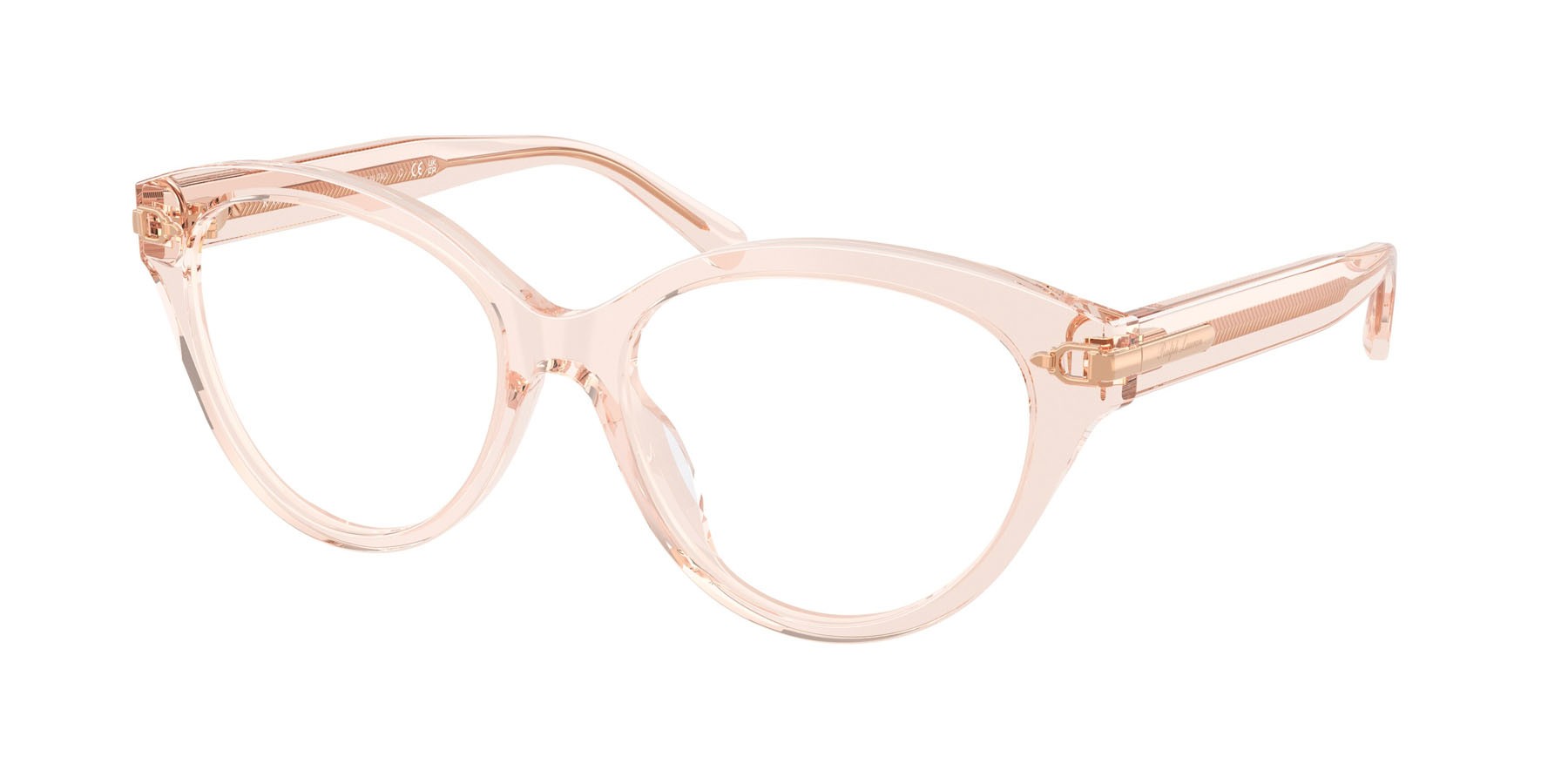 Eyeglasses Ralph Lauren RL 6256U (6305) color rosa trasparente shape rectangle lenses lente demo