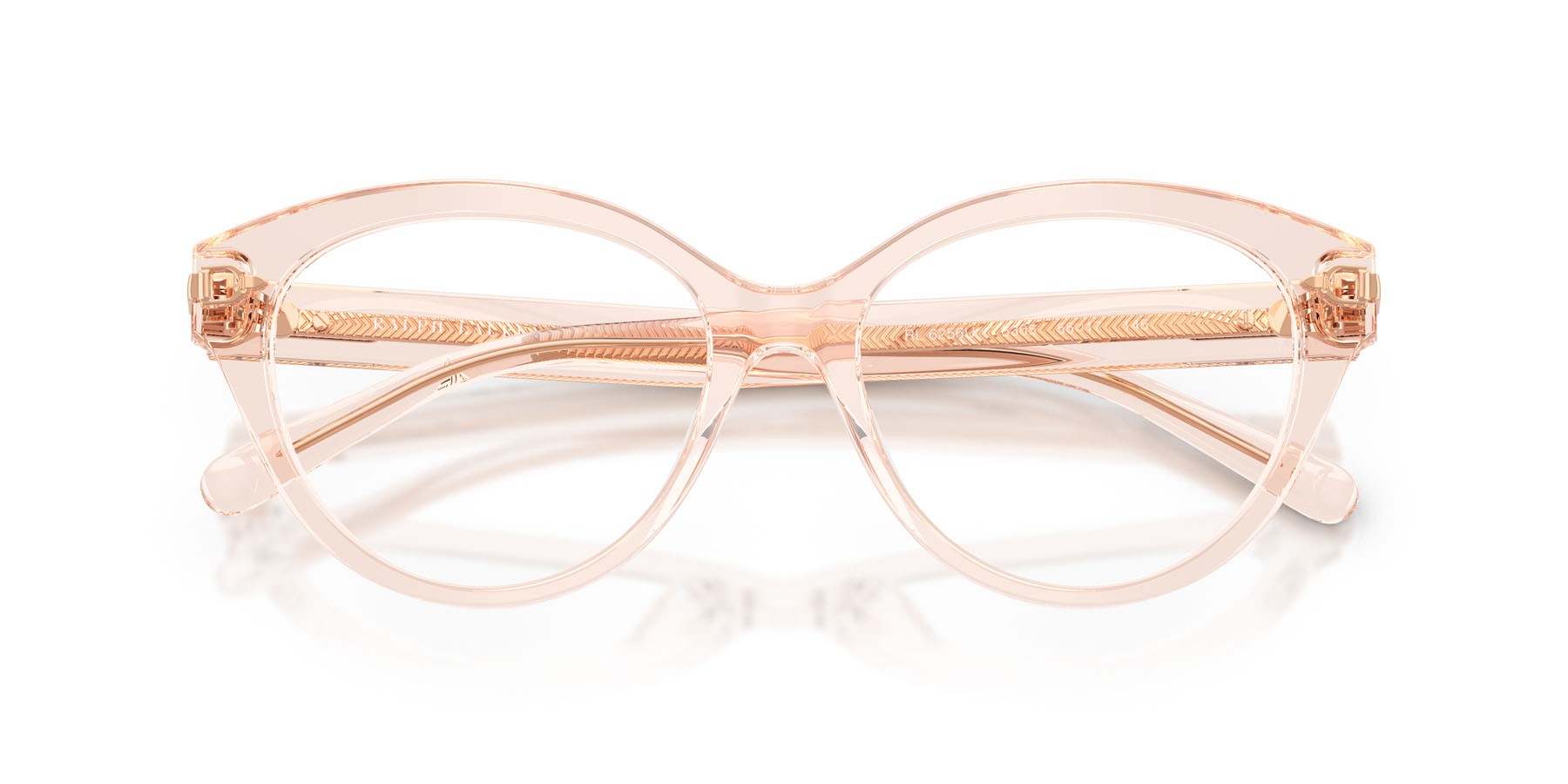 Eyeglasses Ralph Lauren RL 6256U (6305) color rosa trasparente shape rectangle lenses lente demo