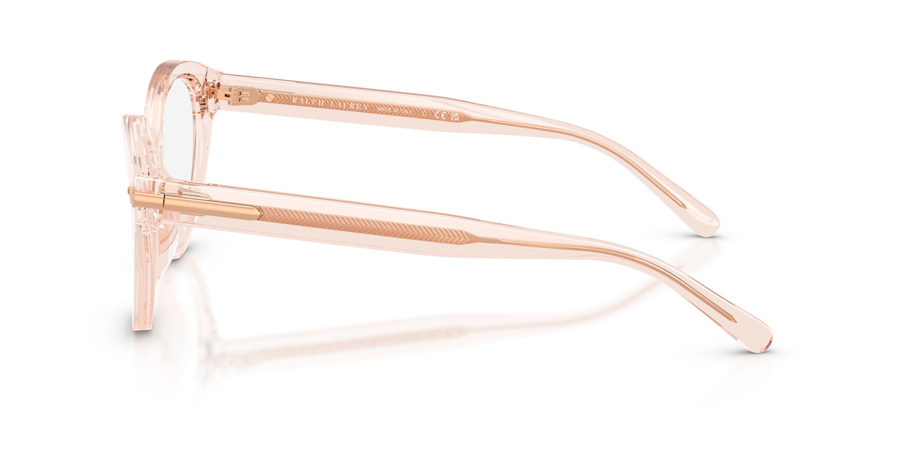 Eyeglasses Ralph Lauren RL 6256U (6305) color rosa trasparente shape rectangle lenses lente demo
