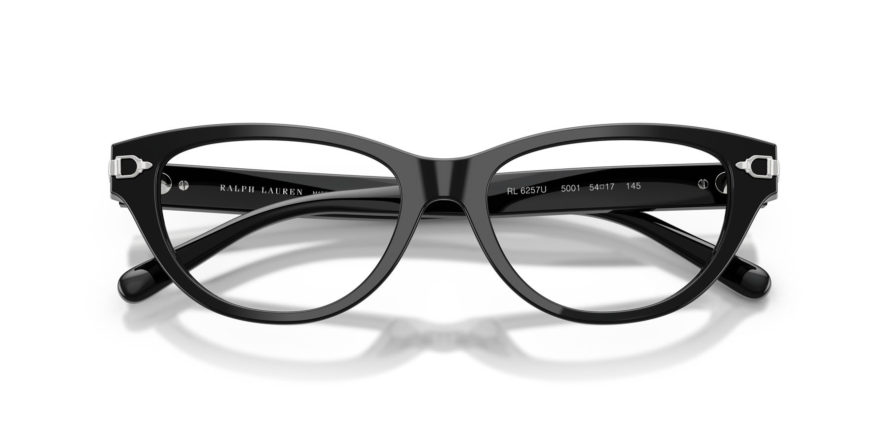 Eyeglasses Ralph Lauren RL 6257U (5001) color nero lucido shape rectangle lenses lente demo