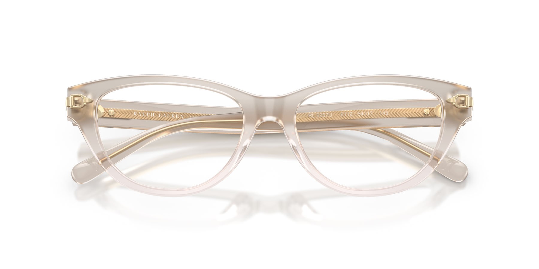 Eyeglasses Ralph Lauren RL 6257U (6112) color transparent grey/pink shape rectangle lenses lente demo