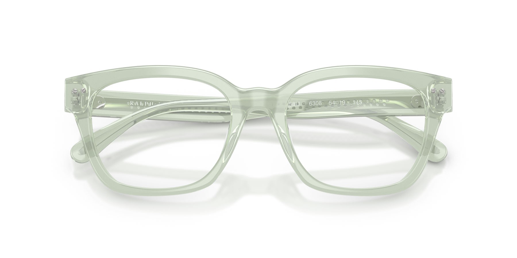 Eyeglasses Ralph Lauren RL 6258U (6308) color verde trasparente shape rectangle lenses lente demo
