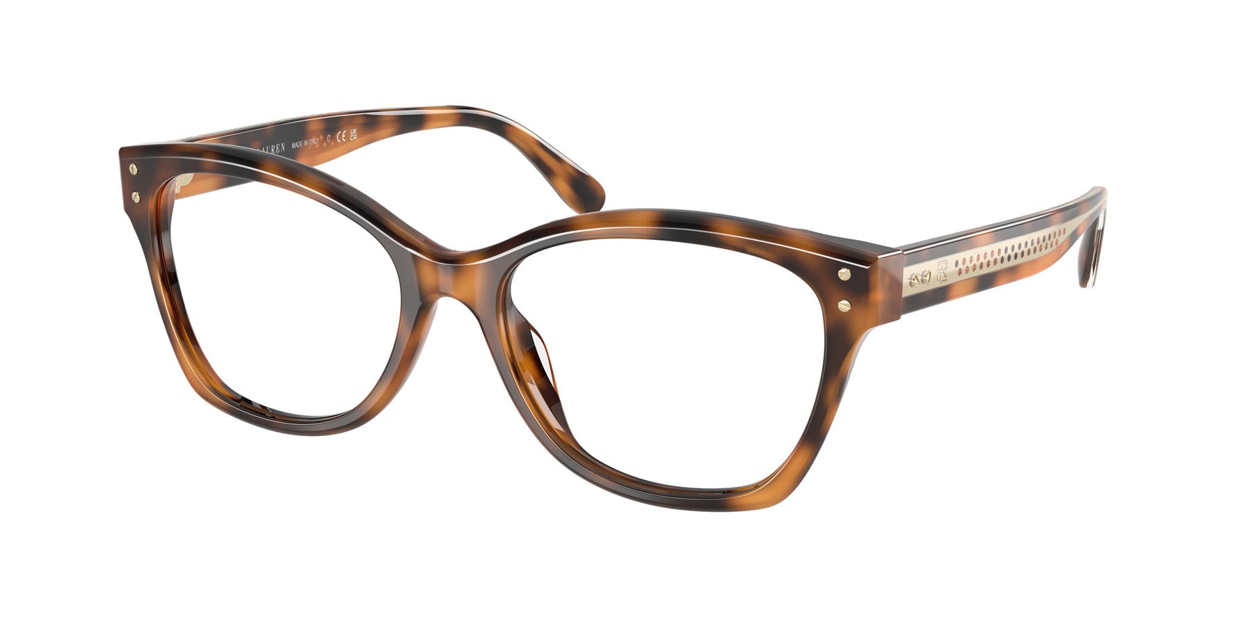 Occhiali da vista Ralph Lauren RL 6259U (6089) colore havana forma cat eye lenti lente demo