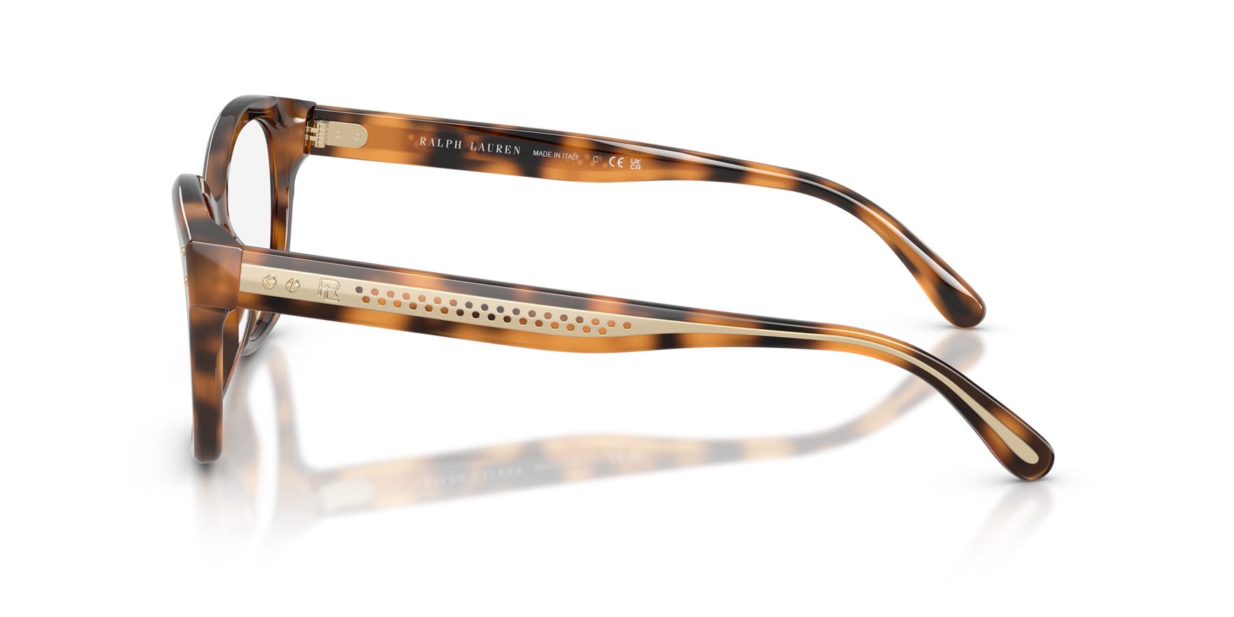 Occhiali da vista Ralph Lauren RL 6259U (6089) colore havana forma cat eye lenti lente demo