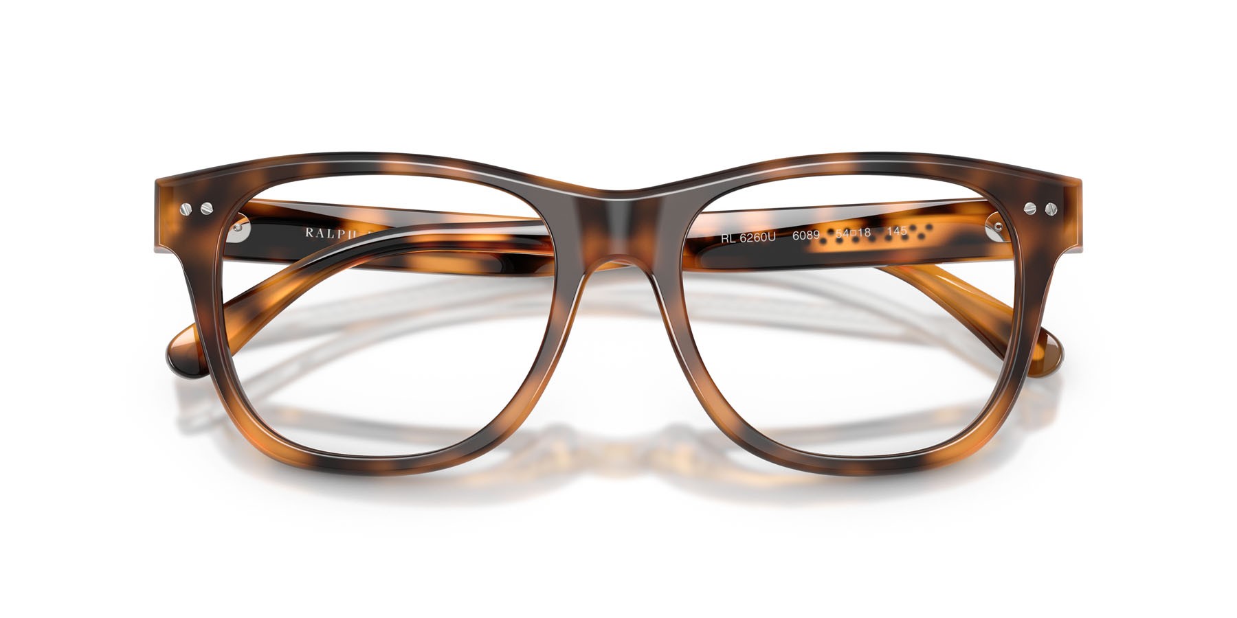 Occhiali da vista Ralph Lauren RL 6260U (6089) colore havana lucido forma quadrato lenti lente demo