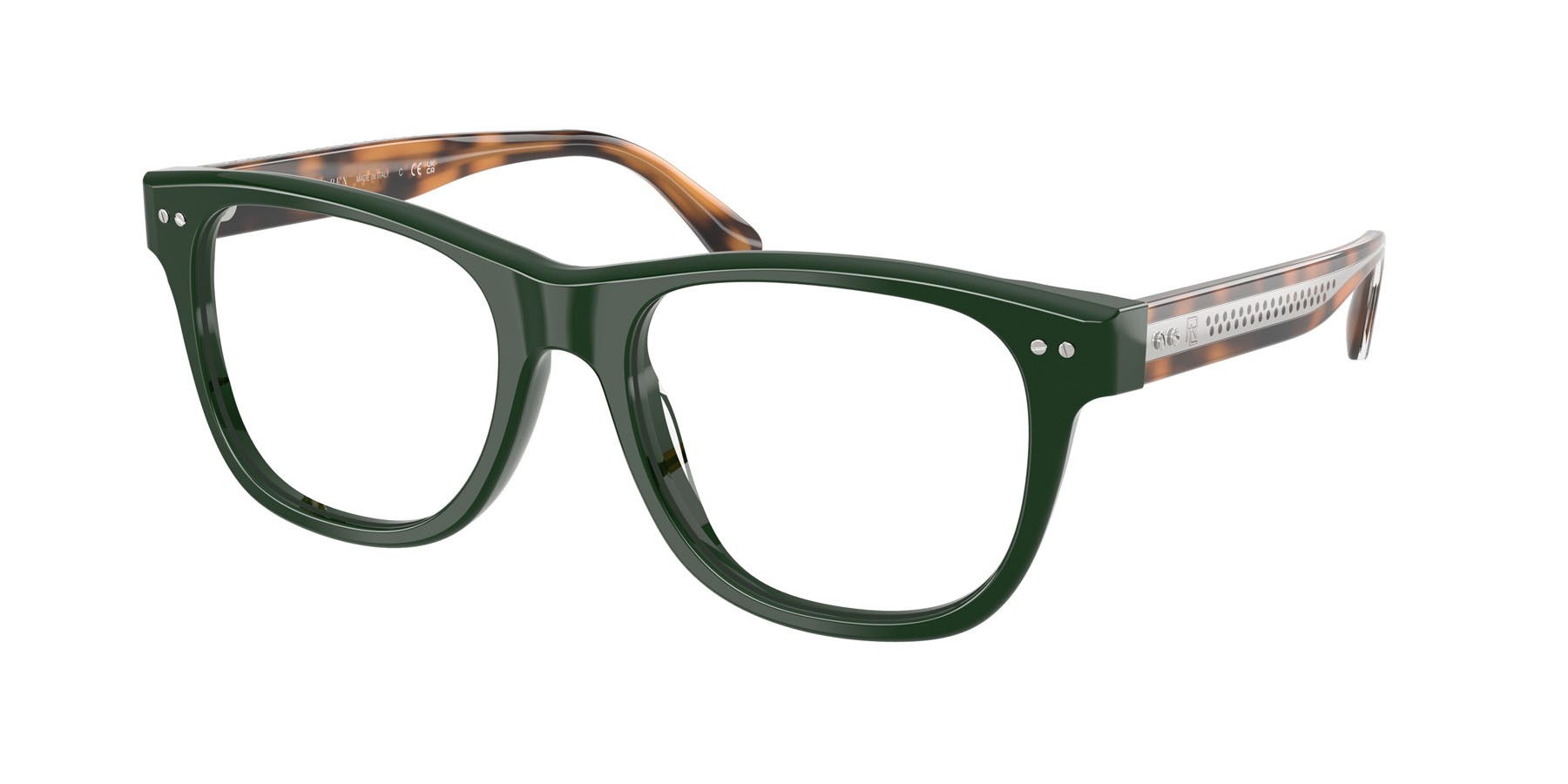 Occhiali da vista Ralph Lauren RL 6260U (6140) colore verde foresta forma quadrato lenti lente demo