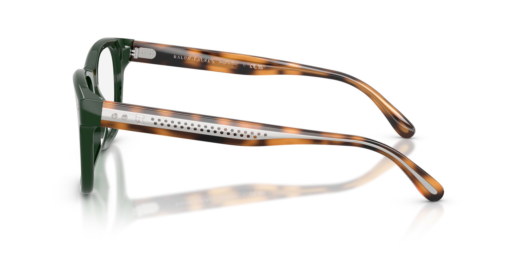 Occhiali da vista Ralph Lauren RL 6260U (6140) colore verde foresta forma quadrato lenti lente demo