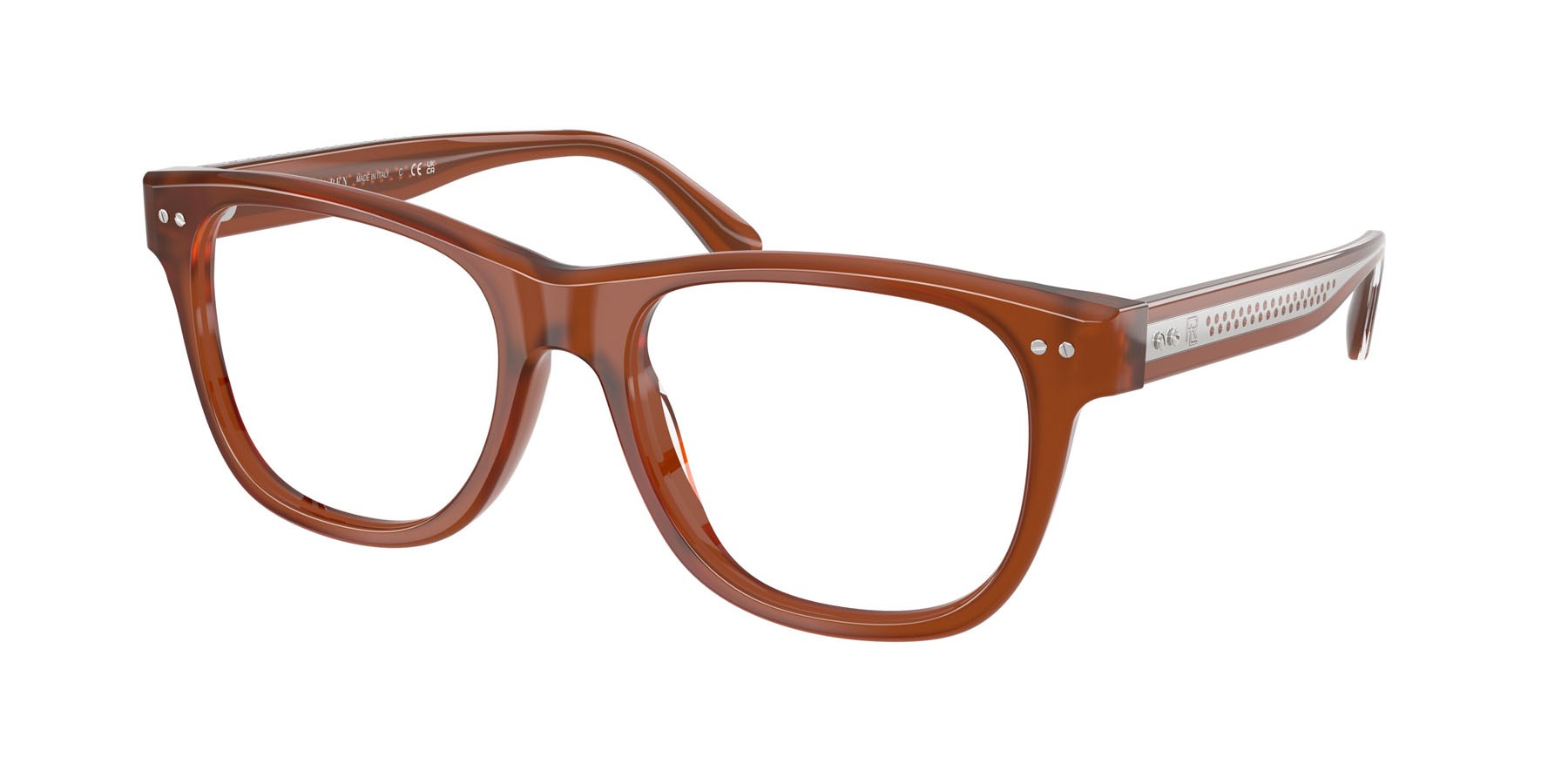 Eyeglasses Ralph Lauren RL 6260U (6306) color marrone opale bio shape square lenses lente demo