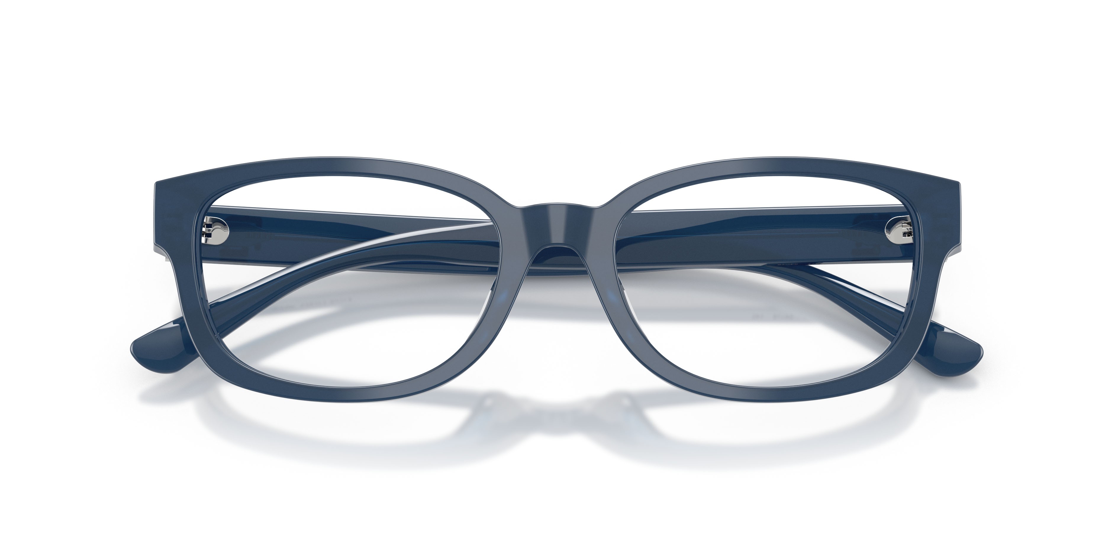 Occhiali da vista Ralph Lauren RL 6261U (5377) colore navy lucido/blu opalino forma farfalla lenti lente demo