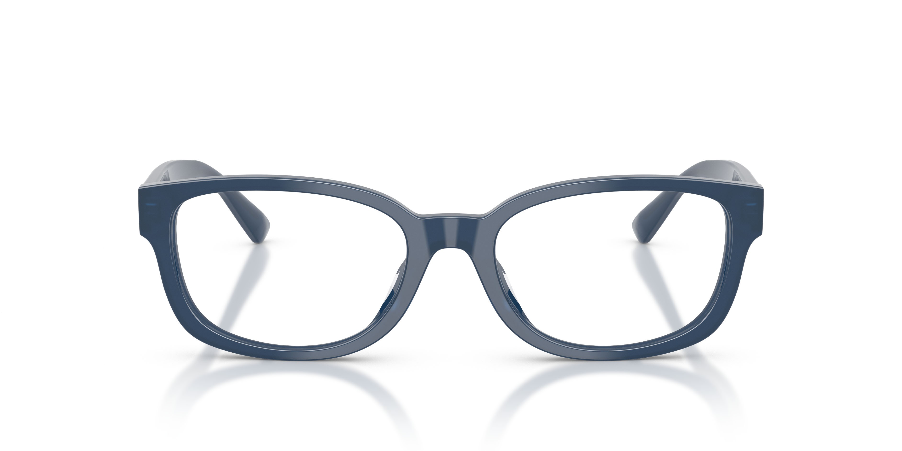 Occhiali da vista Ralph Lauren RL 6261U (5377) colore navy lucido/blu opalino forma farfalla lenti lente demo