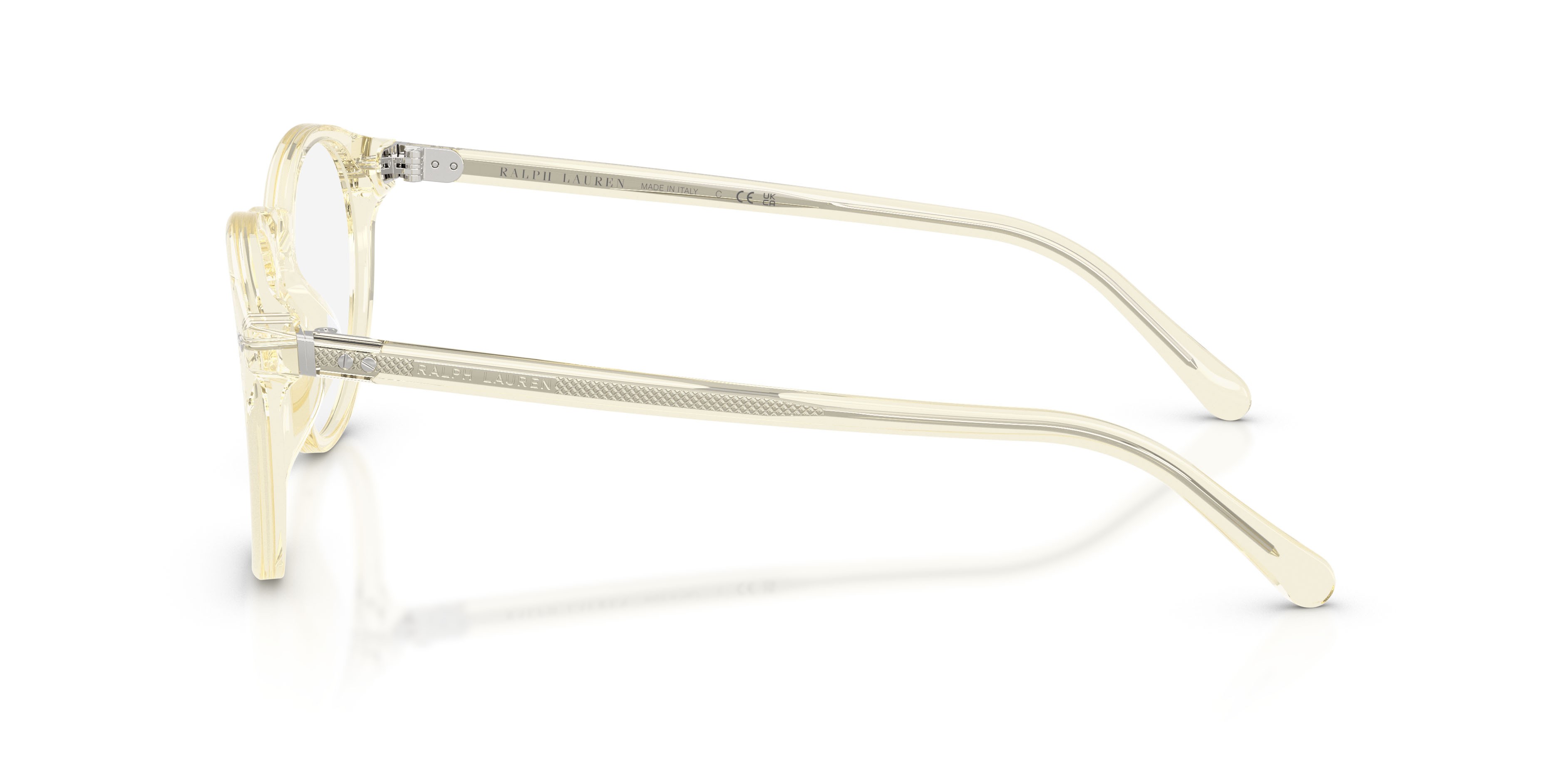 Eyeglasses Ralph Lauren RL 6263U (5034) color giallo trasparente shape oval lenses lente demo