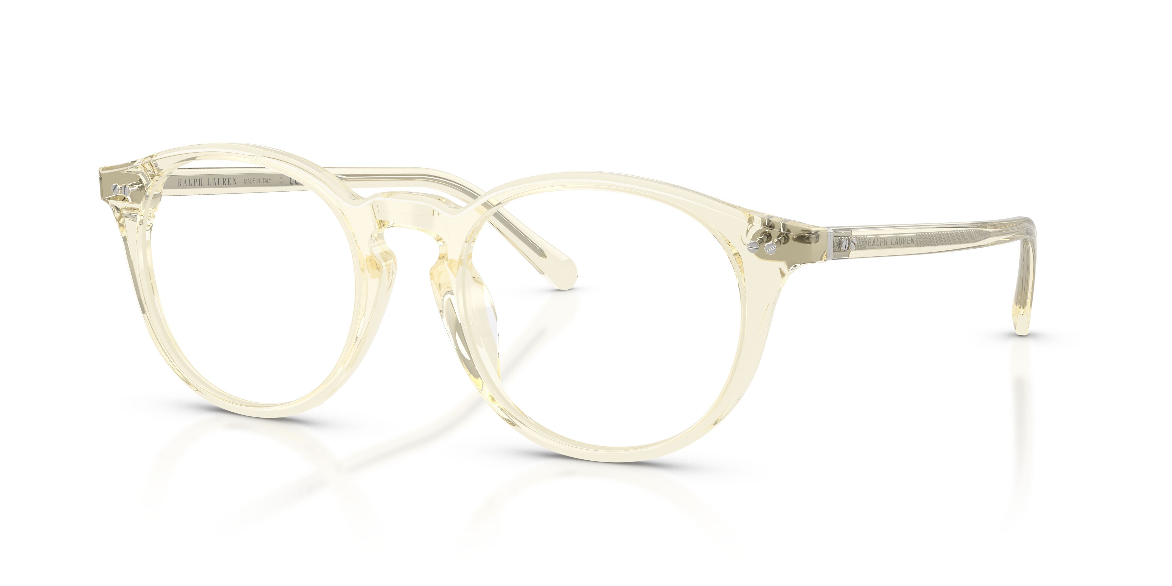 Eyeglasses Ralph Lauren RL 6263U (5034) color giallo trasparente shape oval lenses lente demo