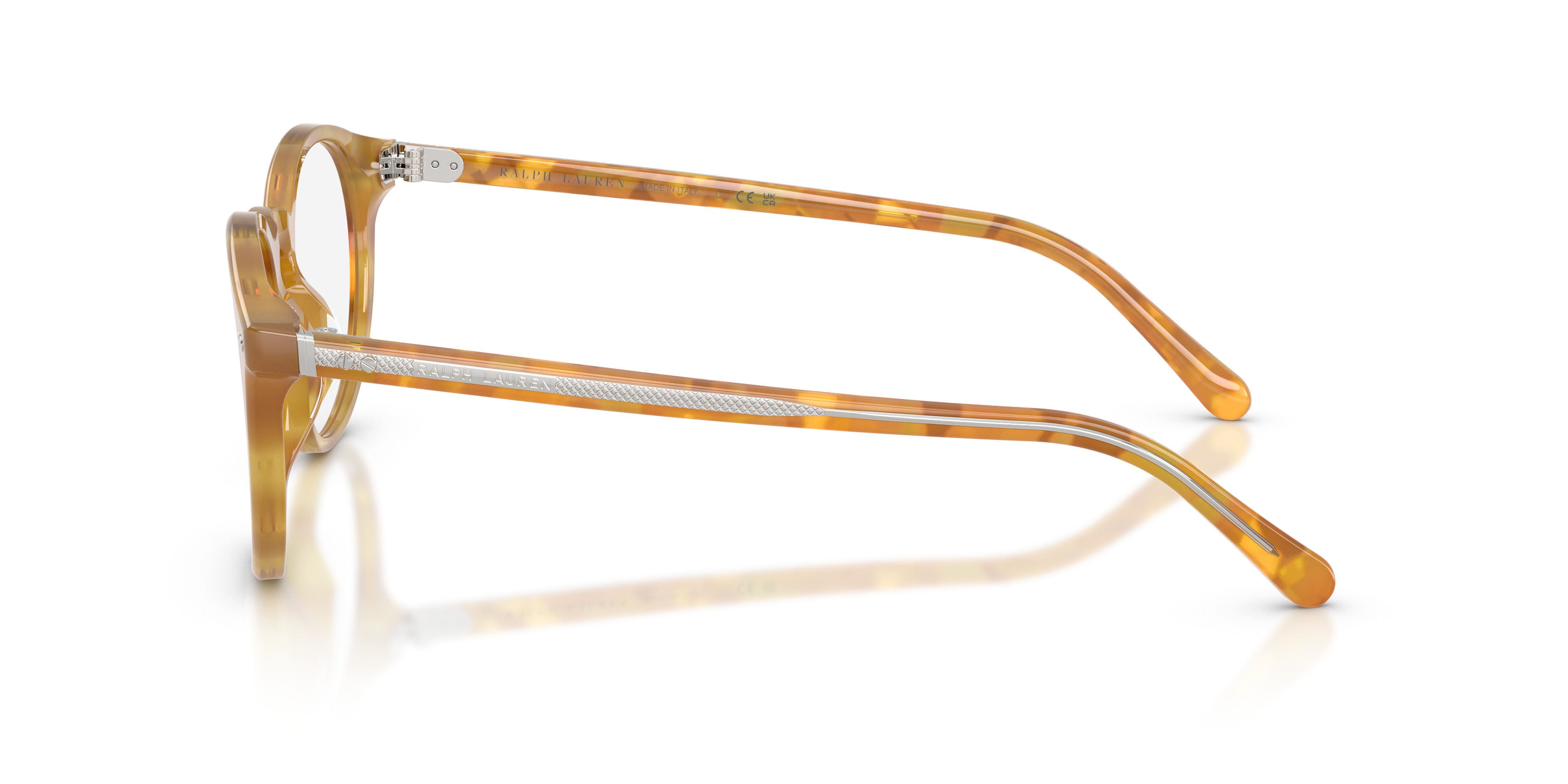 Eyeglasses Ralph Lauren RL 6263U (6185) color marrone chiaro tartarugato lucido shape oval lenses lente demo