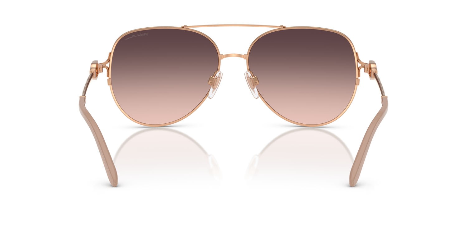 Sunglasses Ralph Lauren RL 7087 (9329U8) color rose gold lucido shape aviator lenses grigio rosa sfumato